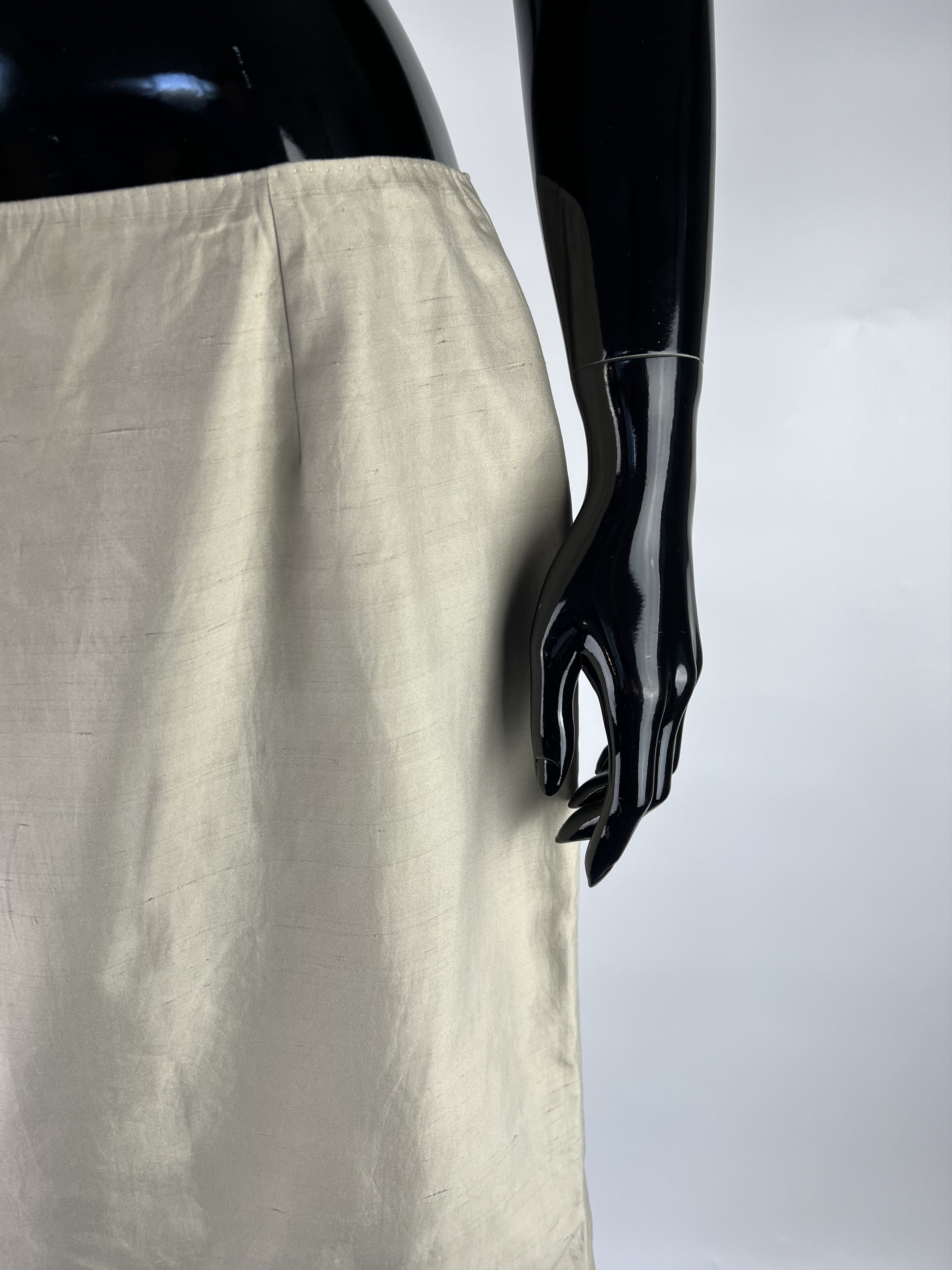 Max Mara Max Mara Cotton Silk Midi Beige Skirt IT46 UK14 US12 Size 34" / US 12 / IT 48 - 5 Thumbnail