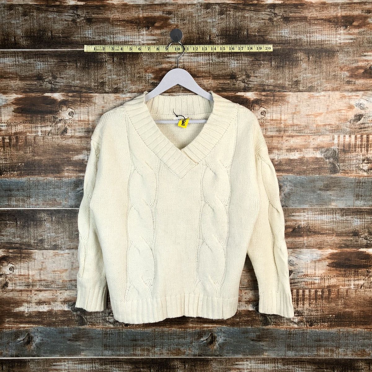Lepsim White cable Knitwear sweatshirt #A1661