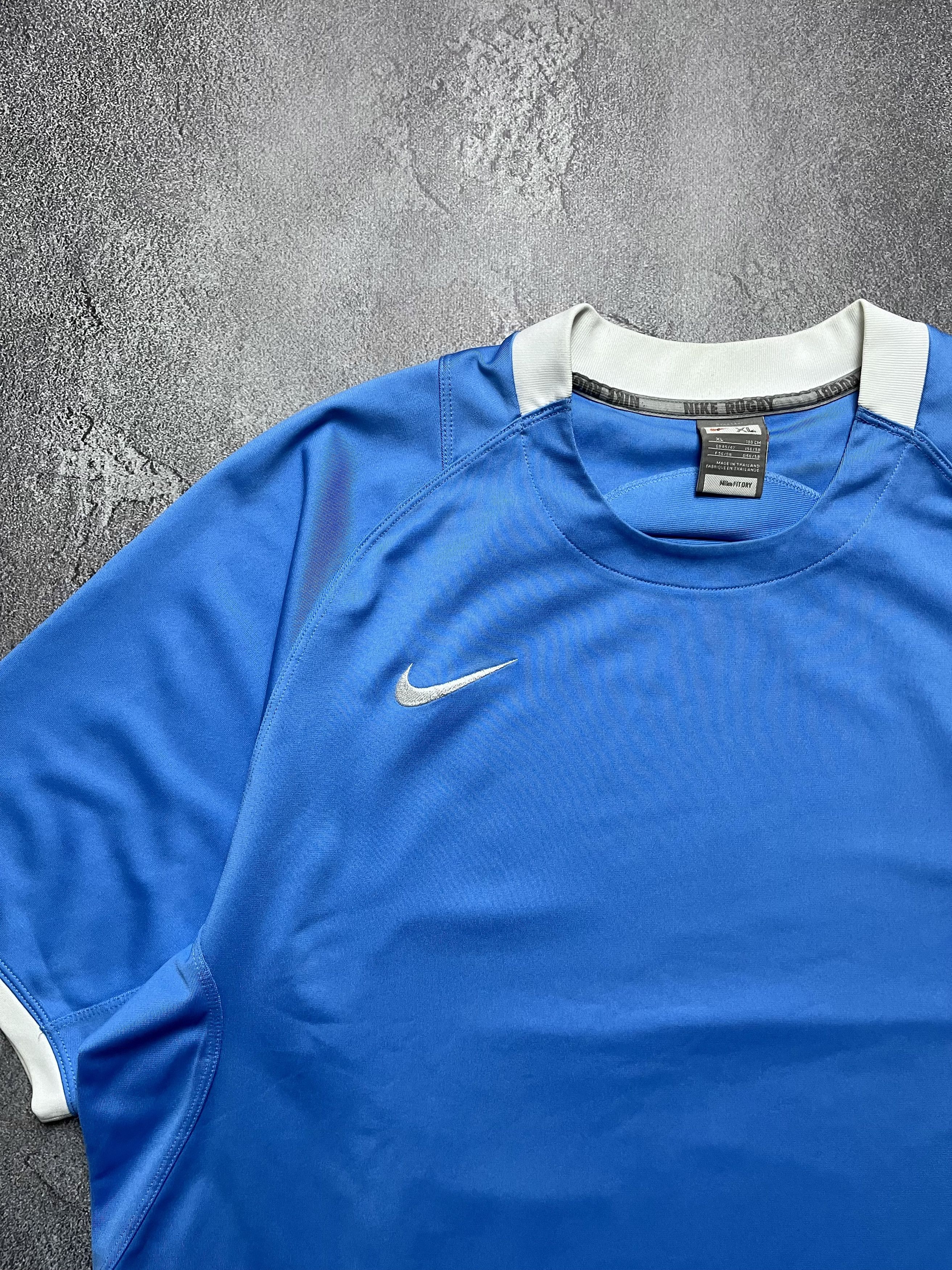 Nike 90x Vintage T Shirt Nike Big Swoosh Logo Striped Mens L Size US XL / EU 56 / 4 - 2 Thumbnail