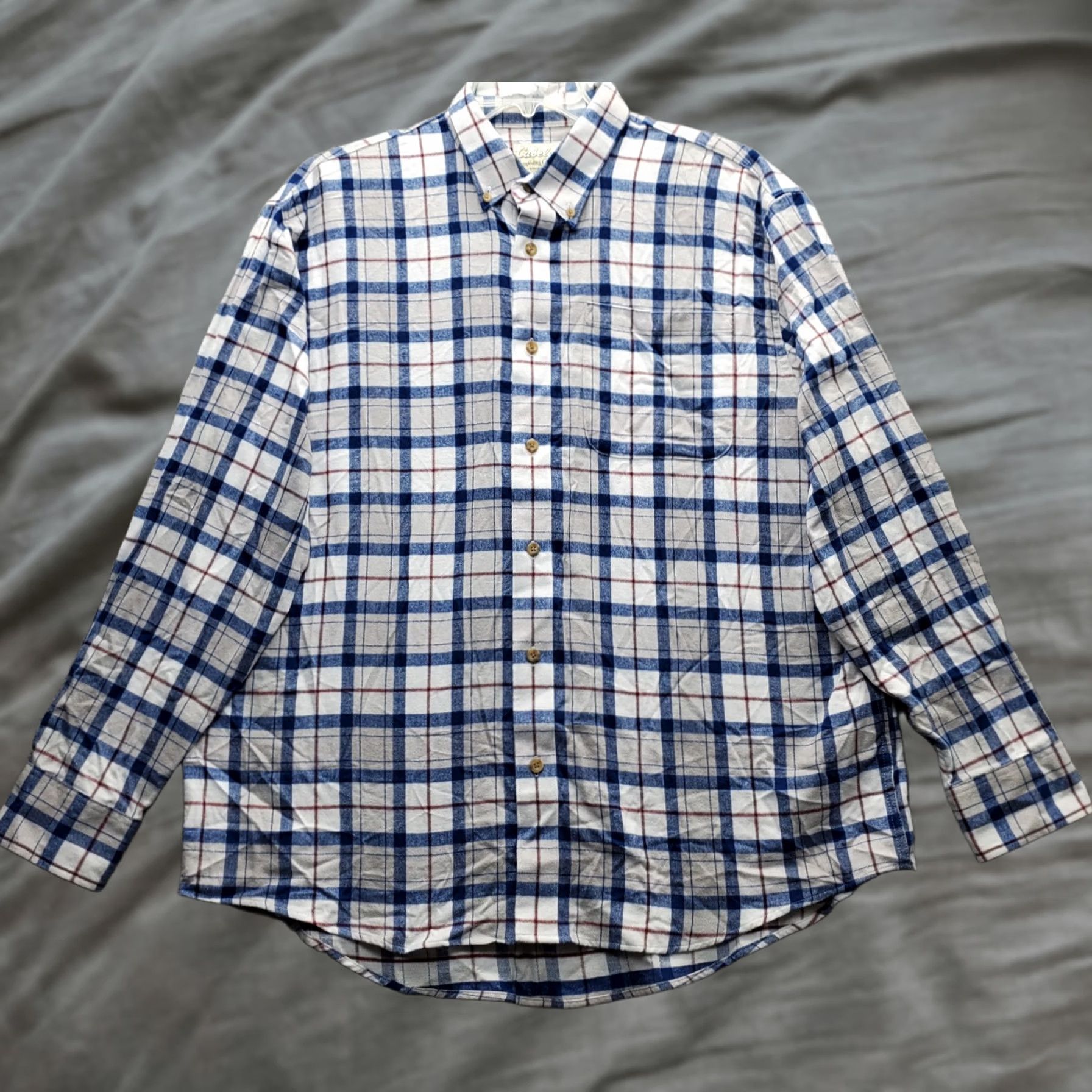Vintage Cabela's Flannel Shirt Mens XL Multi Plaid Regular Fit Collared Button-Down EUC Size US XL / EU 56 / 4 - 1 Thumbnail