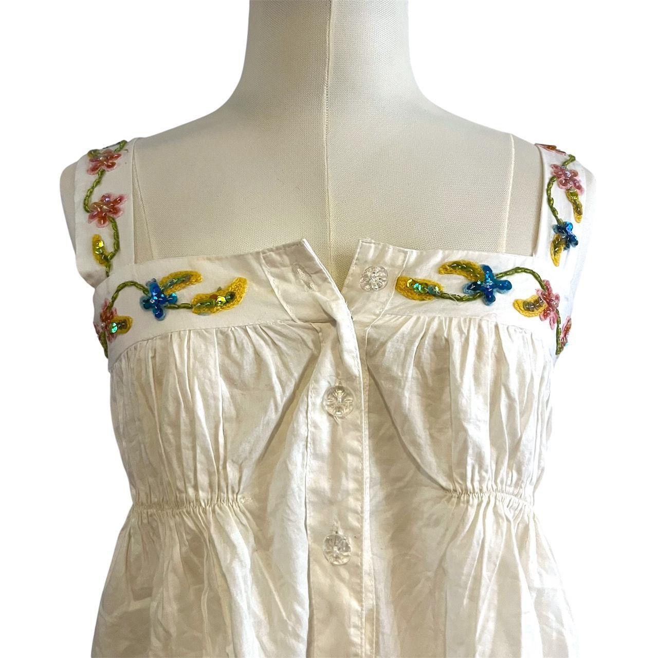 Other Vintage y2k coquette romantic sequins floral cami top Size XS / US 0-2 / IT 36-38 - 2 Thumbnail