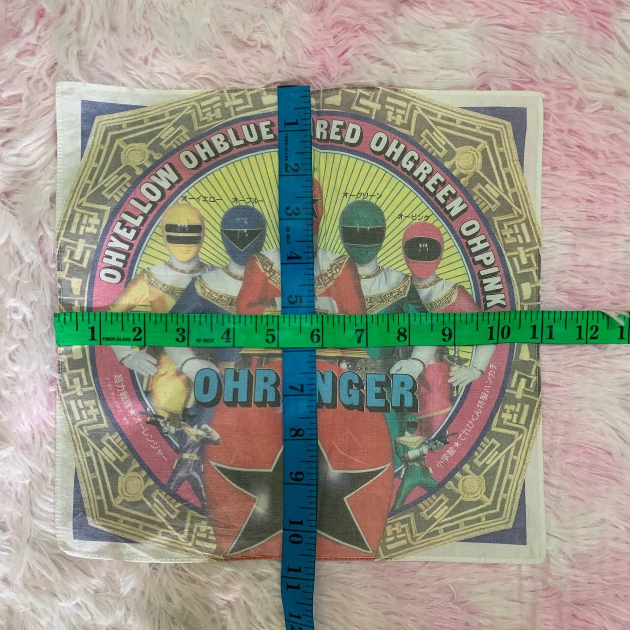 Japanese Brand × Vintage Vintage Chouriki Sentai Ohranger 1995 Handkerchief Bandana Size ONE SIZE - 4 Thumbnail