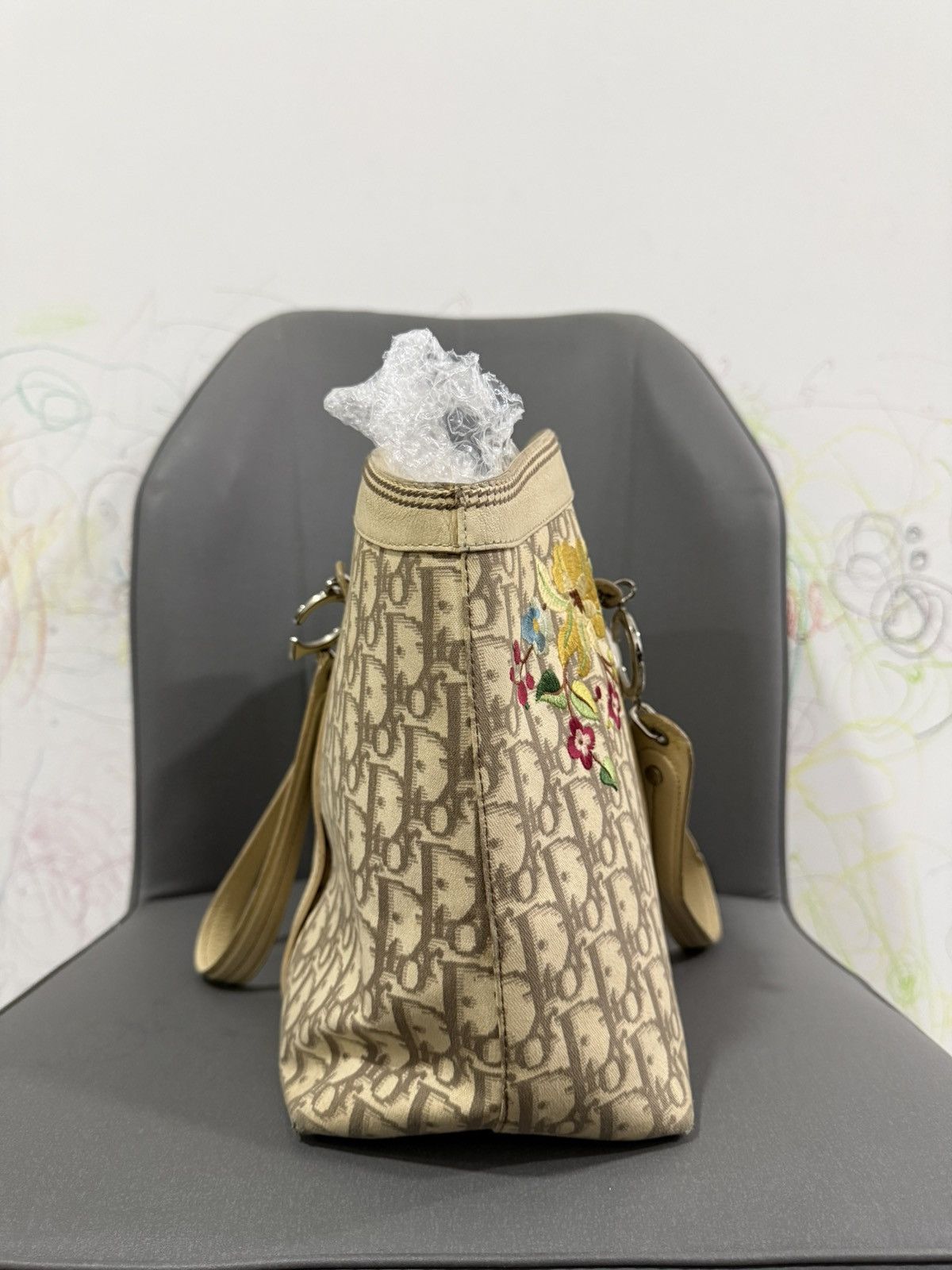 Christian Dior Monsieur Vintage Christian Dior Embroidery Floral Shoulder Tote Bag Size ONE SIZE - 4 Thumbnail
