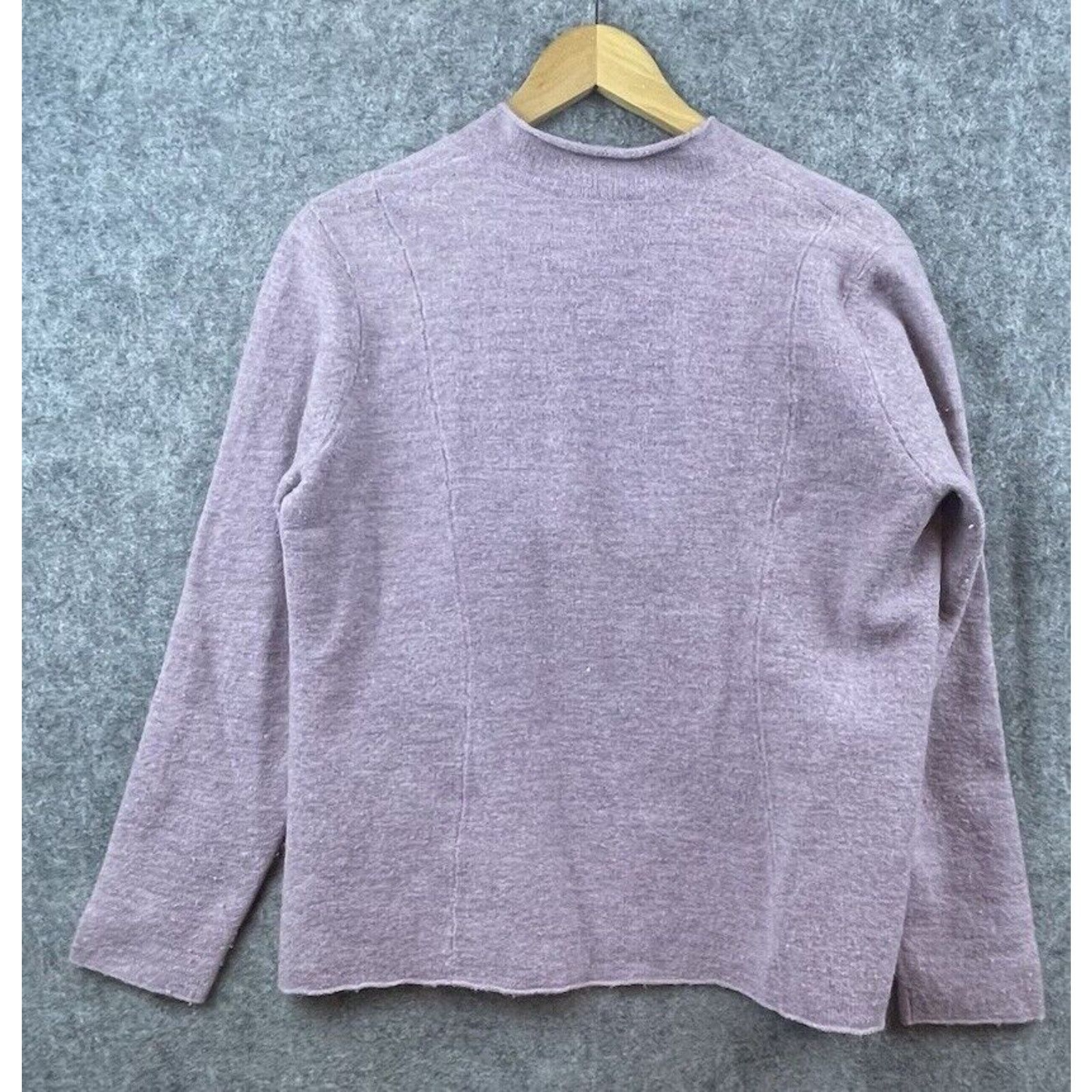 Eileen Fisher Eileen Fisher Sweater Womens L Lavender Open Cardigan Cozy Size L / US 10 / IT 46 - 2 Thumbnail