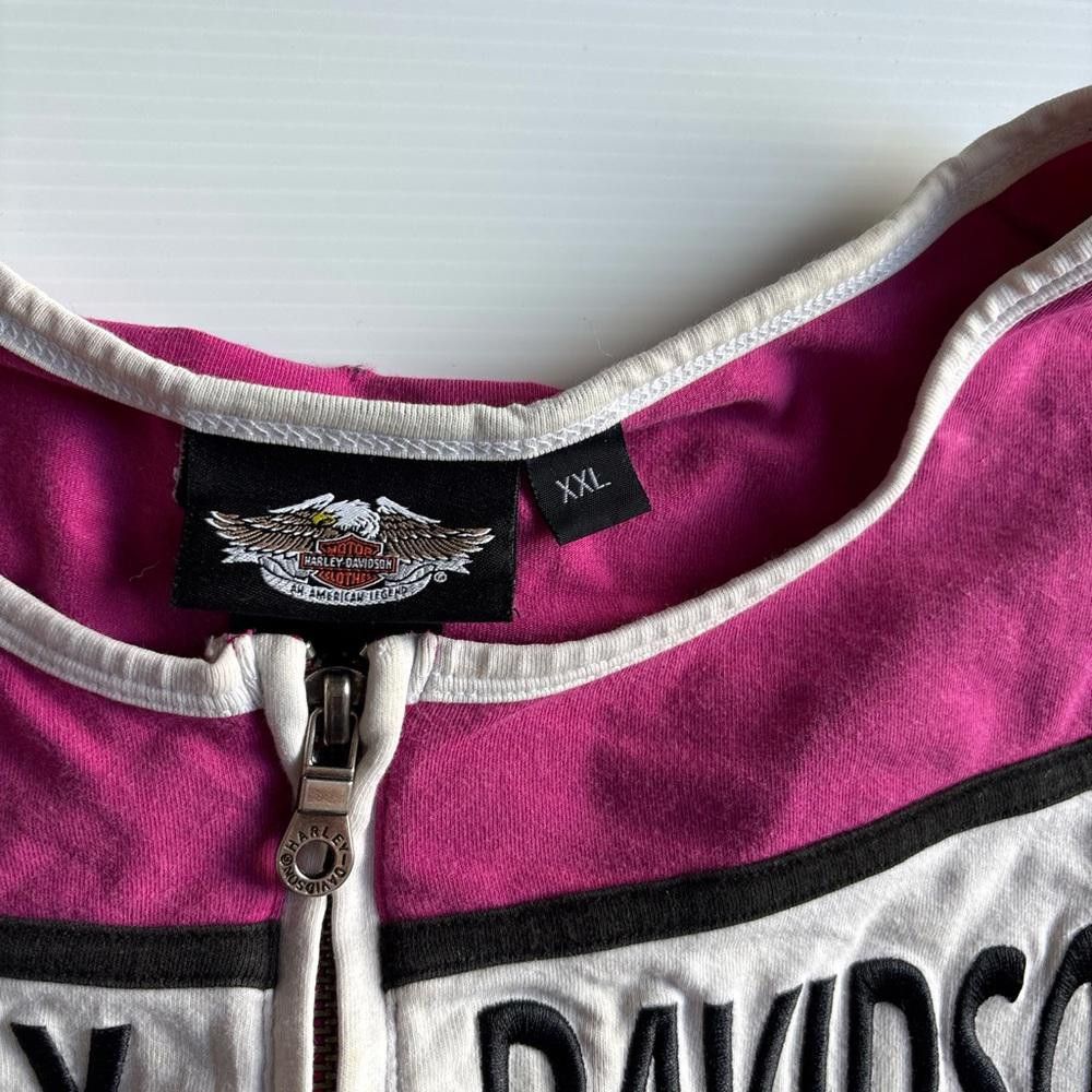 Harley Davidson Harley-Davidson Women's Plus Size Half Zip Pink Tee-Shirt Size XXL / US 16-18 / IT 52-54 - 2 Thumbnail