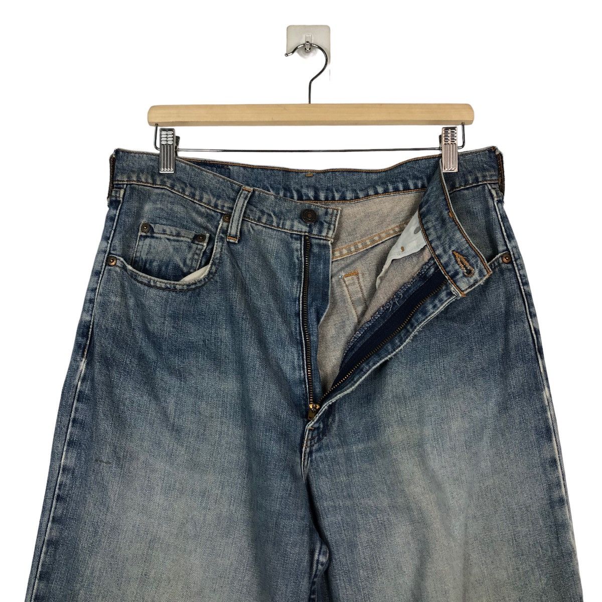 Levi's 🔥Vintage Levi’s Biker Denim Jeans Distressed Japan Size US 34 / EU 50 - 13 Thumbnail
