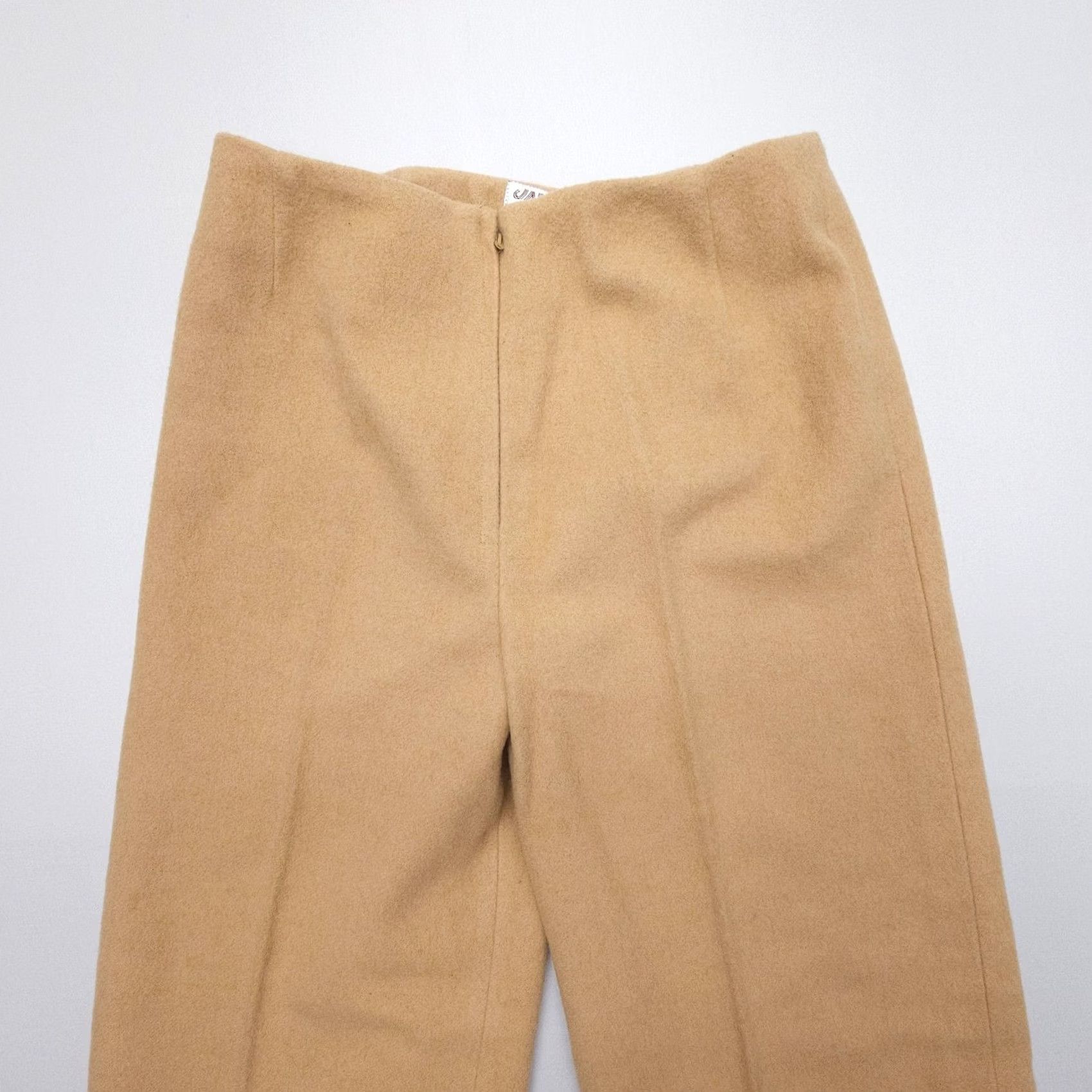 Jaeger VINTAGE Jaeger Wool Camel Hair Wide-Leg Trousers 27 x 33" Britain 80s 90s Womens Pants Size 27" / US 4 / IT 40 - 3 Thumbnail