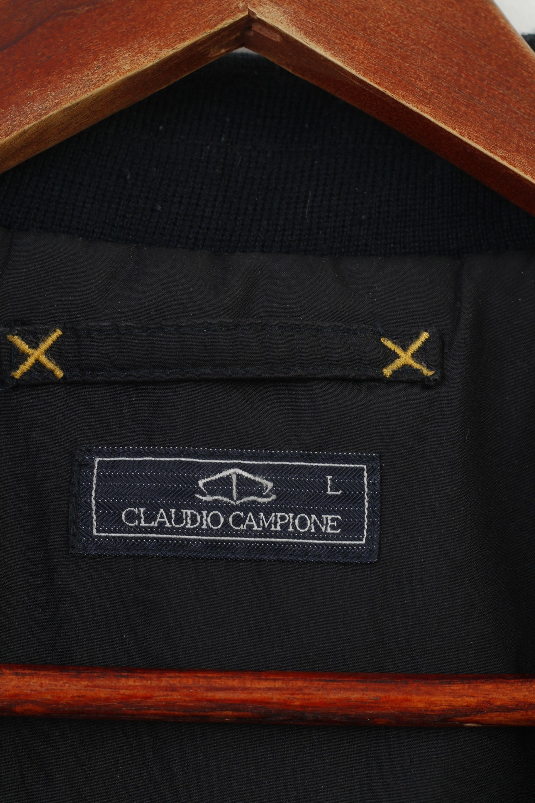 Vintage Claudio Campione Men L Sweater Navy Wool Vintage 0164 Size US L / EU 52-54 / 3 - 5 Thumbnail
