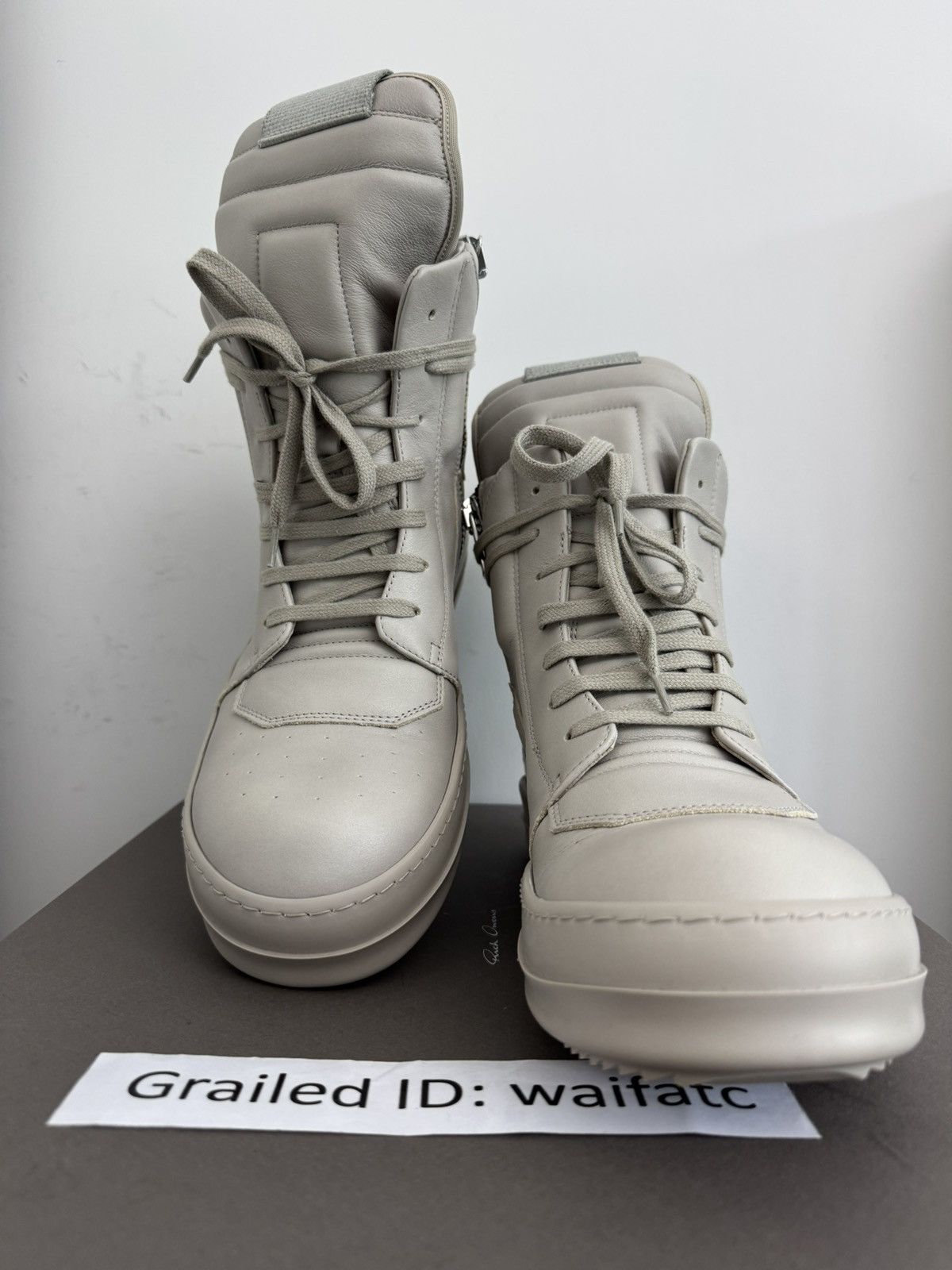 Rick Owens RICK OWENS LEATHER PEARL GEOBASKETS Size US 9 / EU 42 - 3 Thumbnail