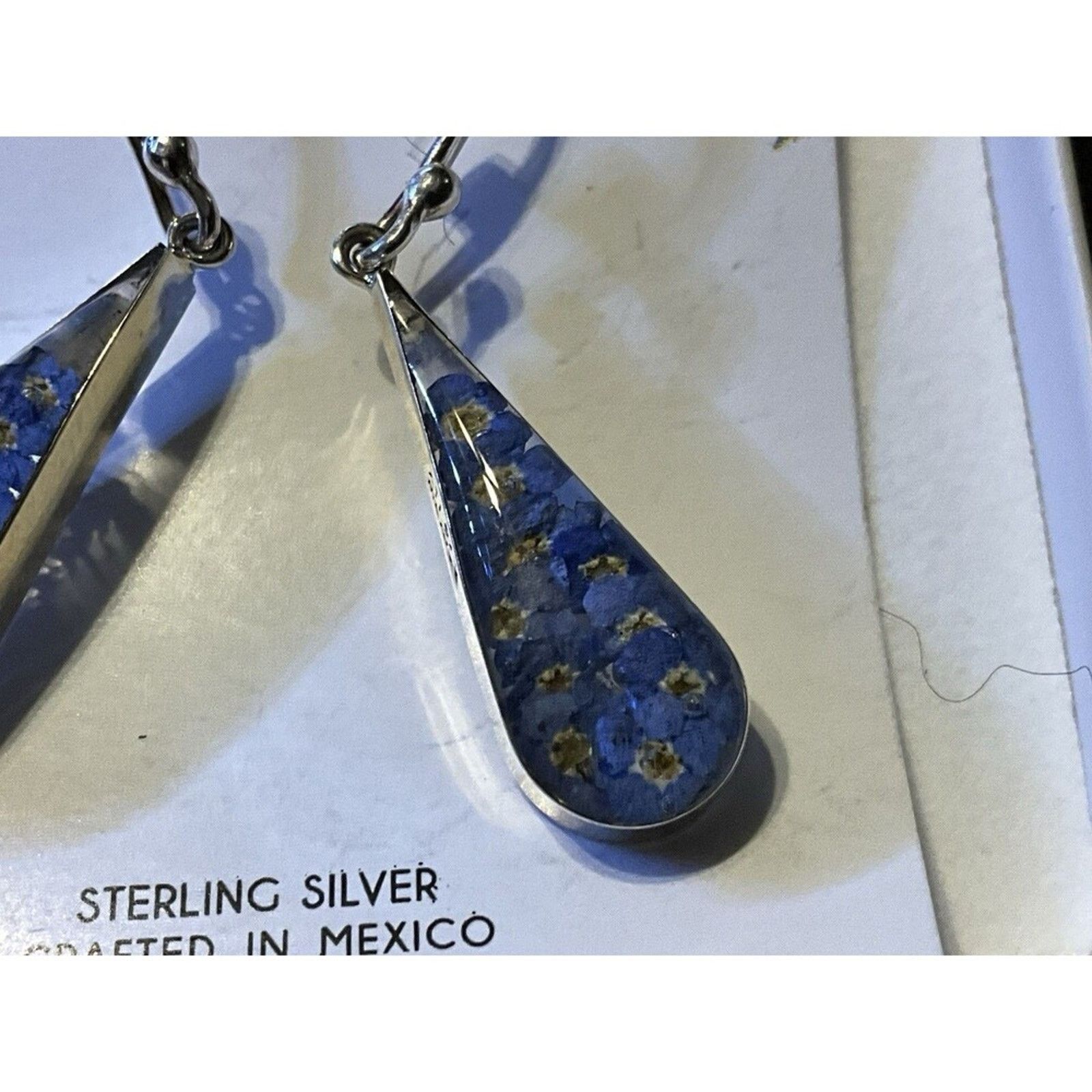 Other Miabella Sterling Silver Mexico Real Flowers Hook Earrings Size ONE SIZE - 4 Thumbnail