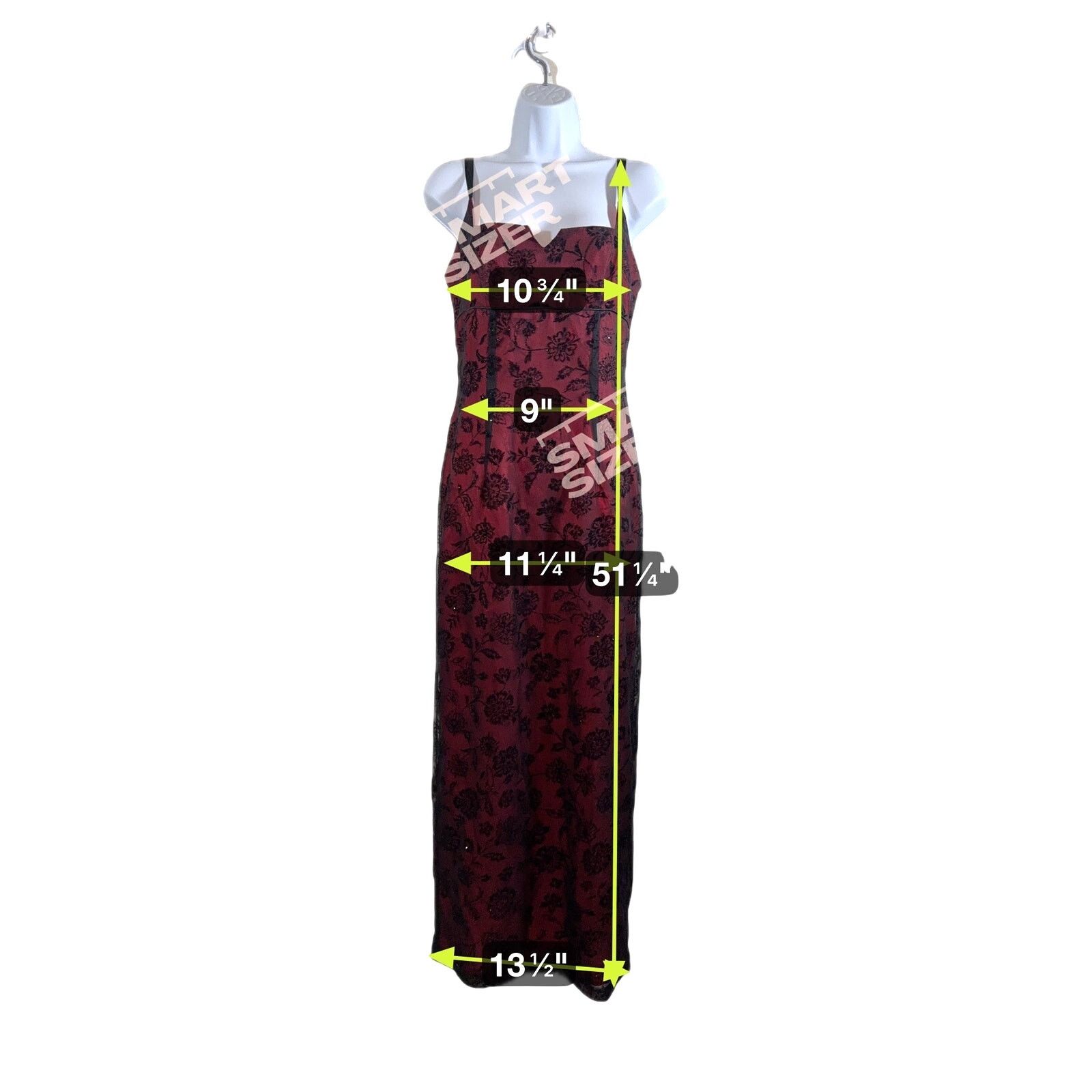 Other Vintage 90's Steppin' Out Red & Black Gown Gothic Prom Dress Size M / US 6-8 / IT 42-44 - 5 Thumbnail