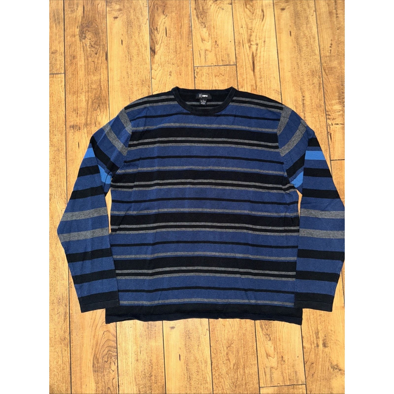 Cooper × Vintage A. Cooper Stripped Lightweight Sweater Large 21x25 Blue Size US L / EU 52-54 / 3 - 1 Thumbnail