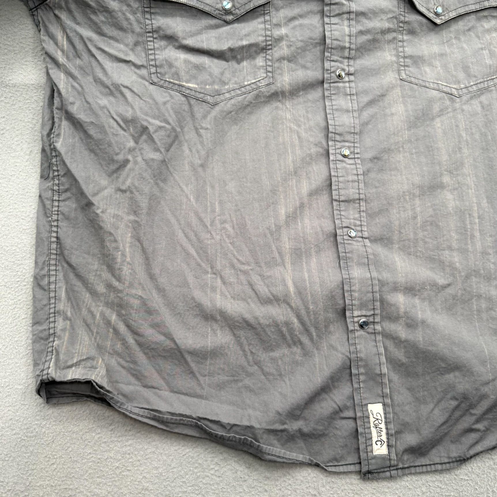 Vintage Rafter C Cowboy Collection Shirt Mens Big 3X Gray Western Snap Long Sleeve Size US XXL / EU 58 / 5 - 5 Thumbnail