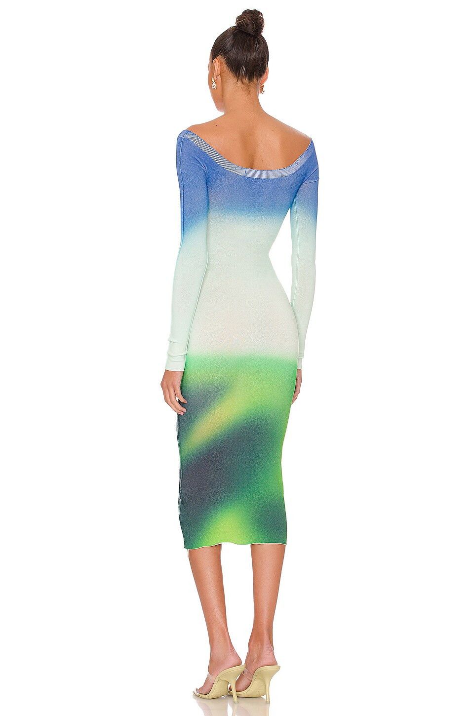 Off-White o1y1125 Midi Dress in Multicolor Size XS / US 0-2 / IT 36-38 - 3 Thumbnail