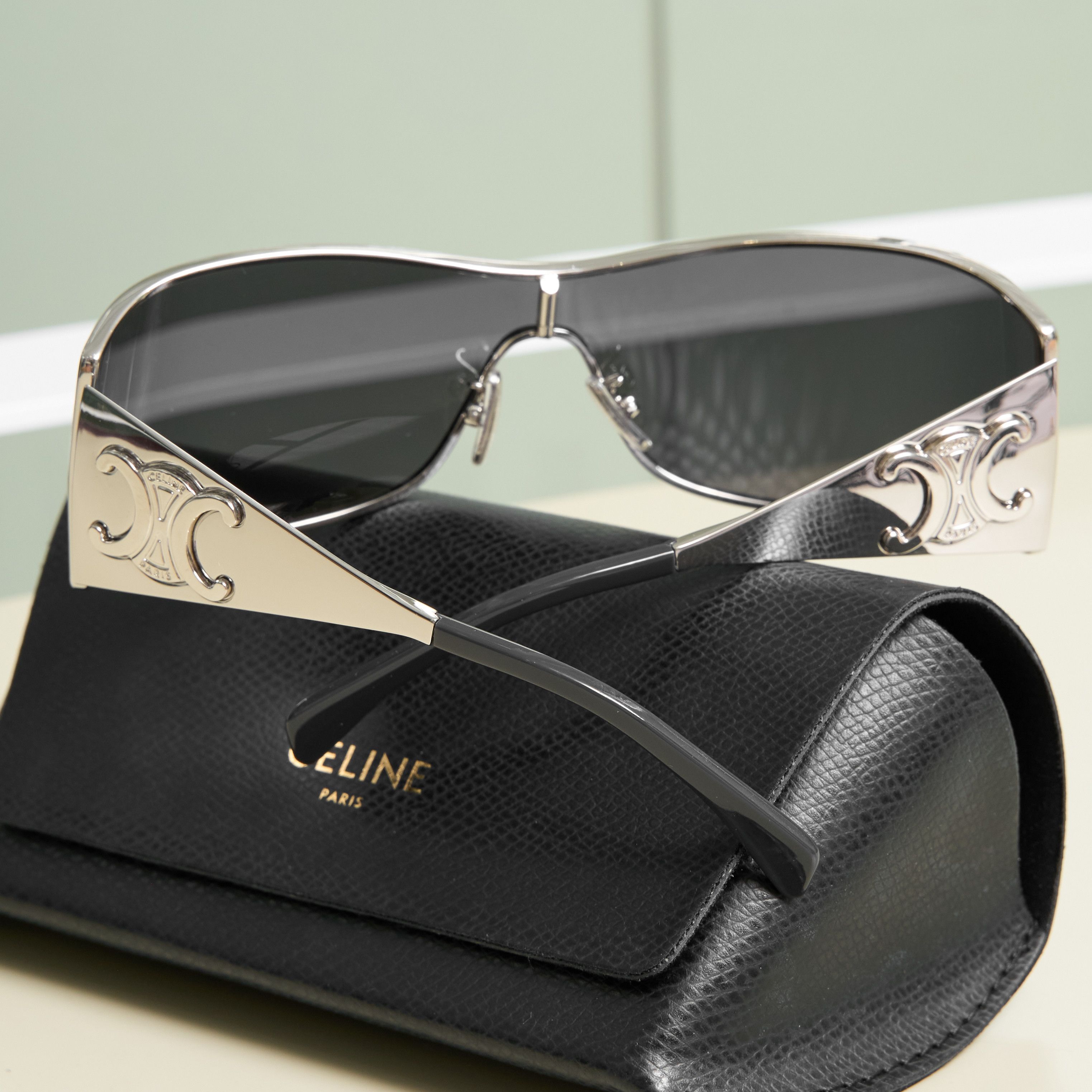 Celine CELINE Triomphe Metal Sunglasses Size ONE SIZE - 6 Thumbnail
