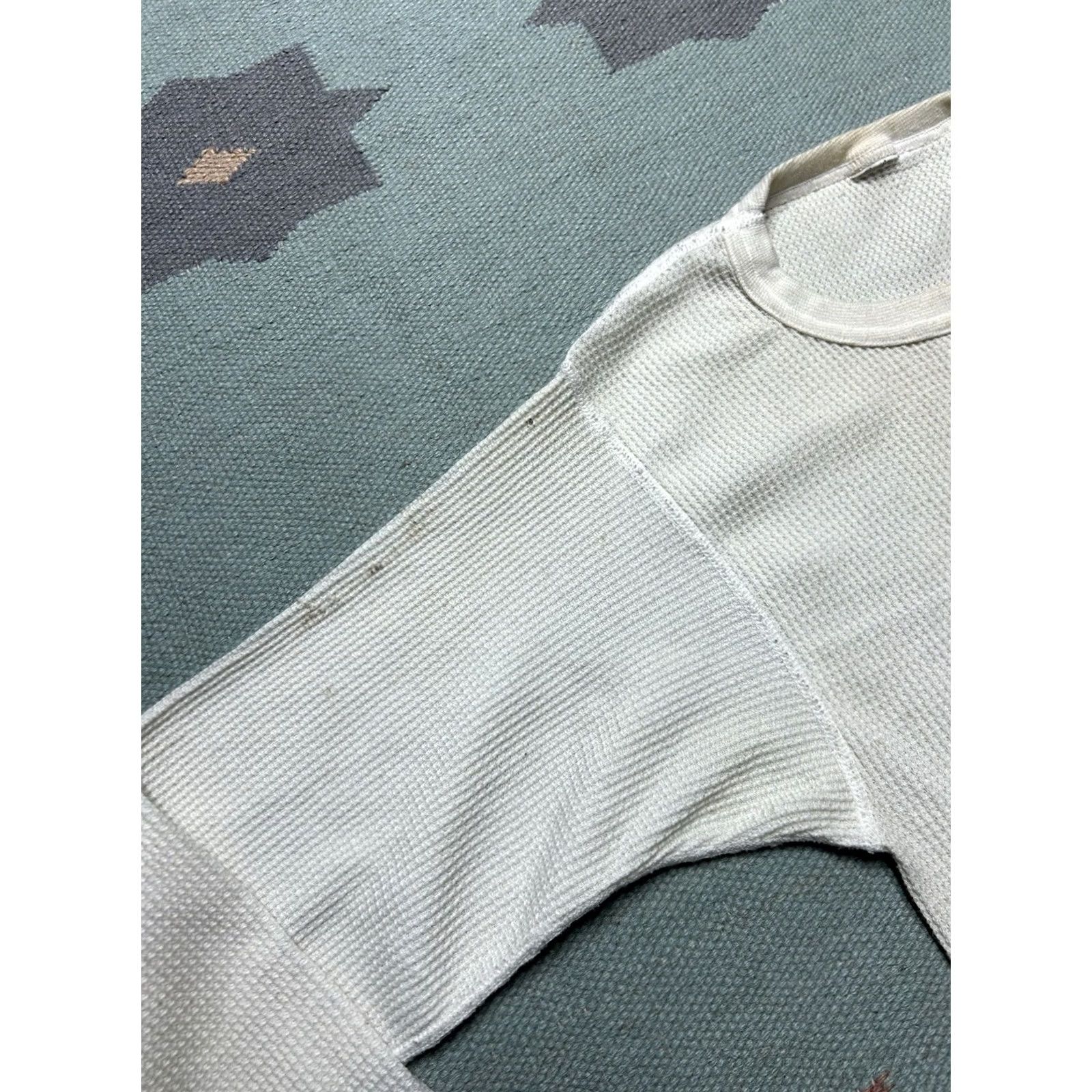 Layer 8 VINTAGE Base White Thermal Shirt Long Sleeve Knit Large Mens Size US L / EU 52-54 / 3 - 6 Thumbnail