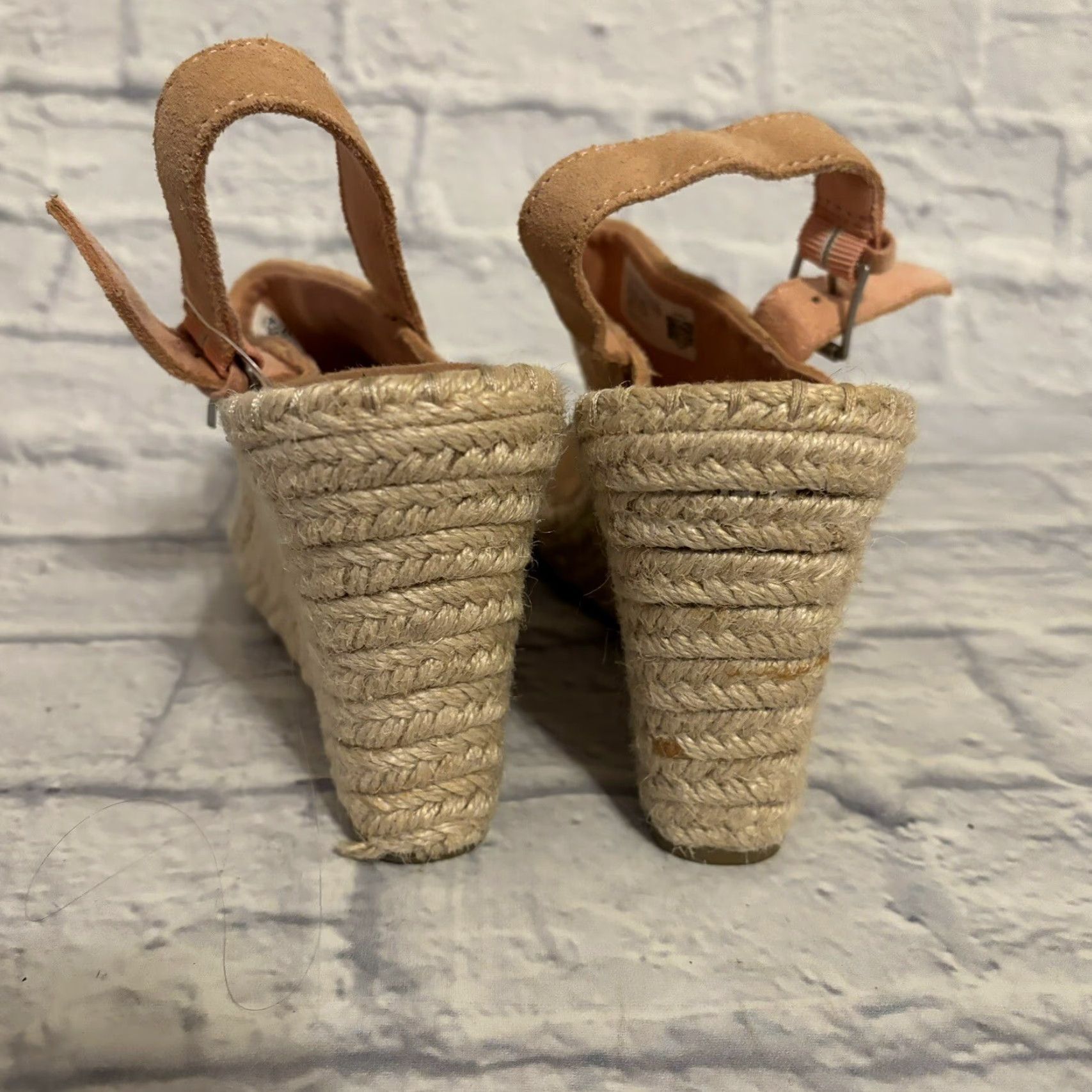 Toms TOMS Monica Wedge Espadrille Open Toe Sandals Bloom Suede Women's Size 7.5 Size US 8 / IT 38 - 4 Thumbnail
