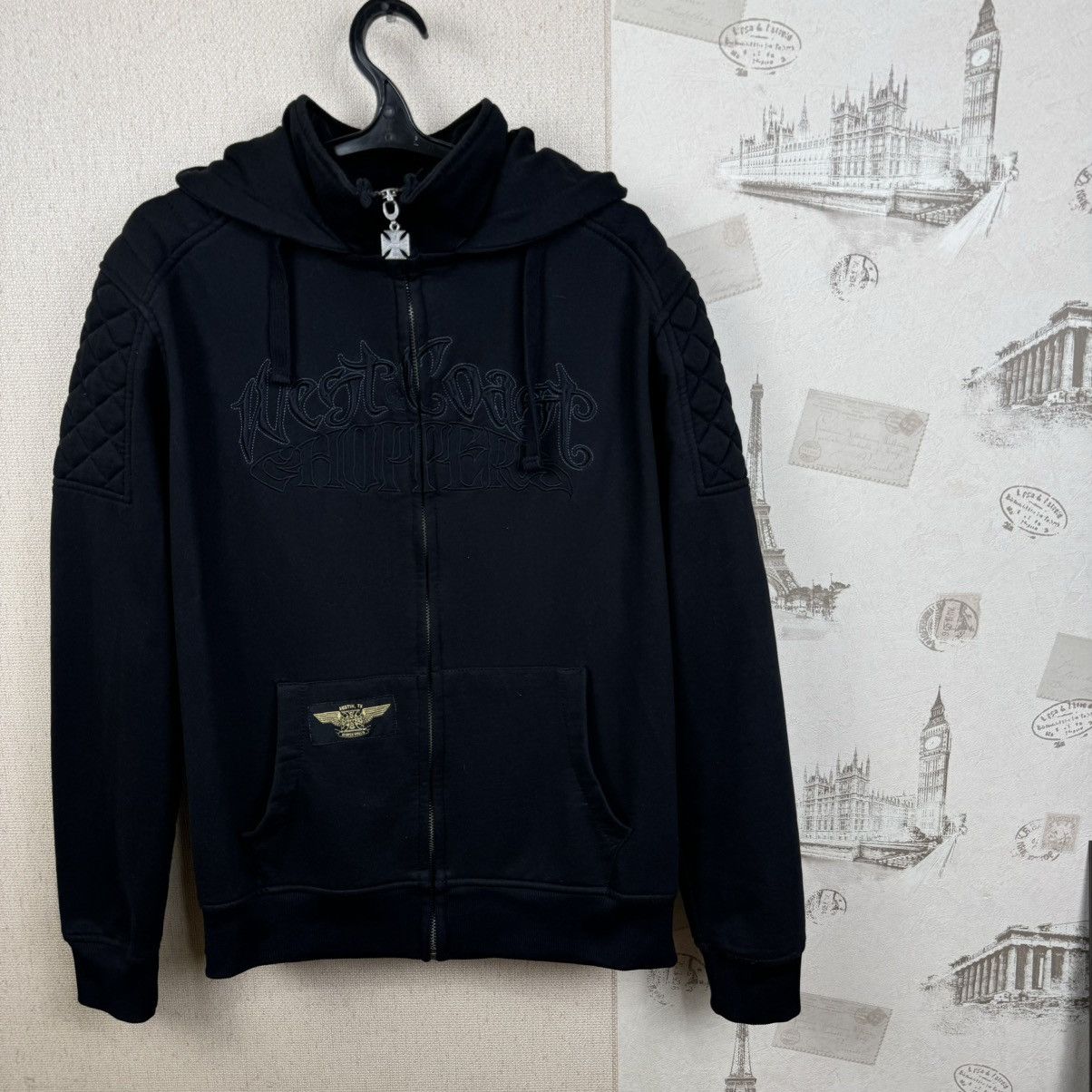 Vintage Vintage 90s West Coast Choppers Austen Texas Hoodie Y2K Size US XXL / EU 58 / 5 - 7 Thumbnail