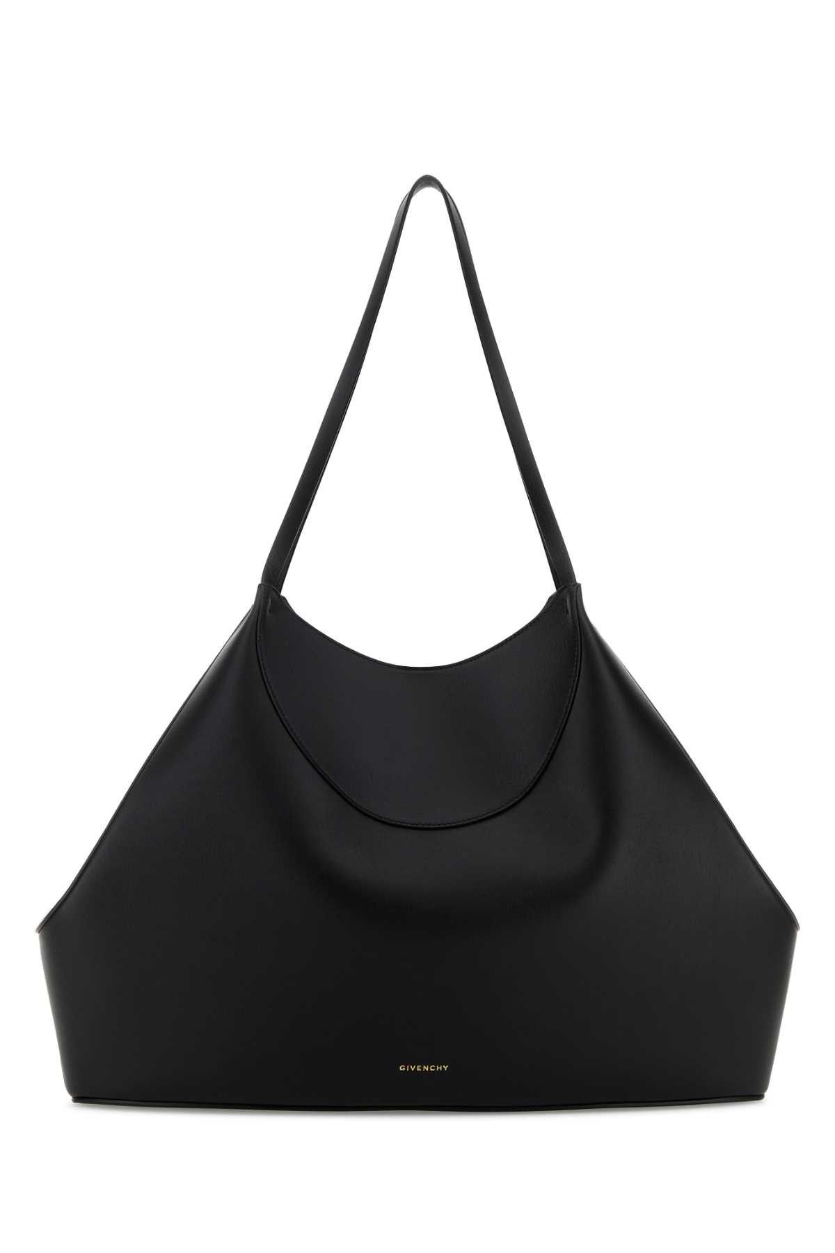 Givenchy Black Leather Medium Facet Shopping Bag Size ONE SIZE - 1 Thumbnail