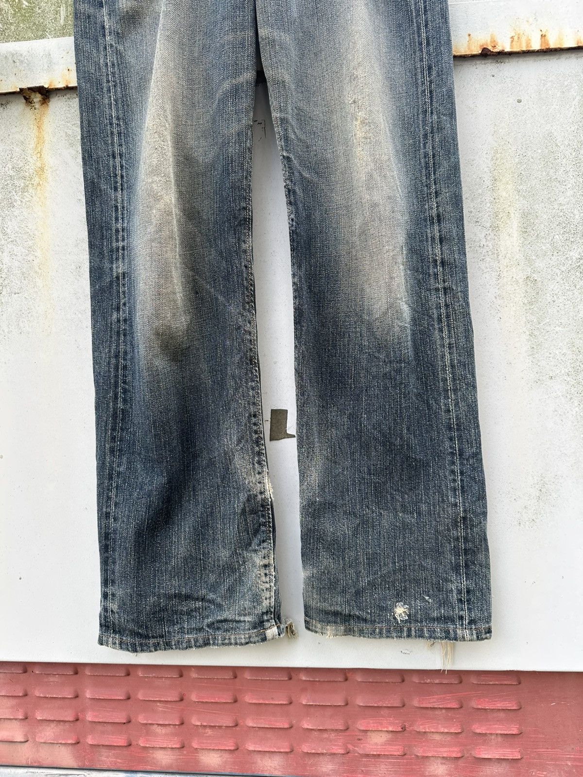 Edwin 👹Vintage THRASHED EDWIN 505 Baggy Jeans Size US 28 / EU 44 - 10 Thumbnail