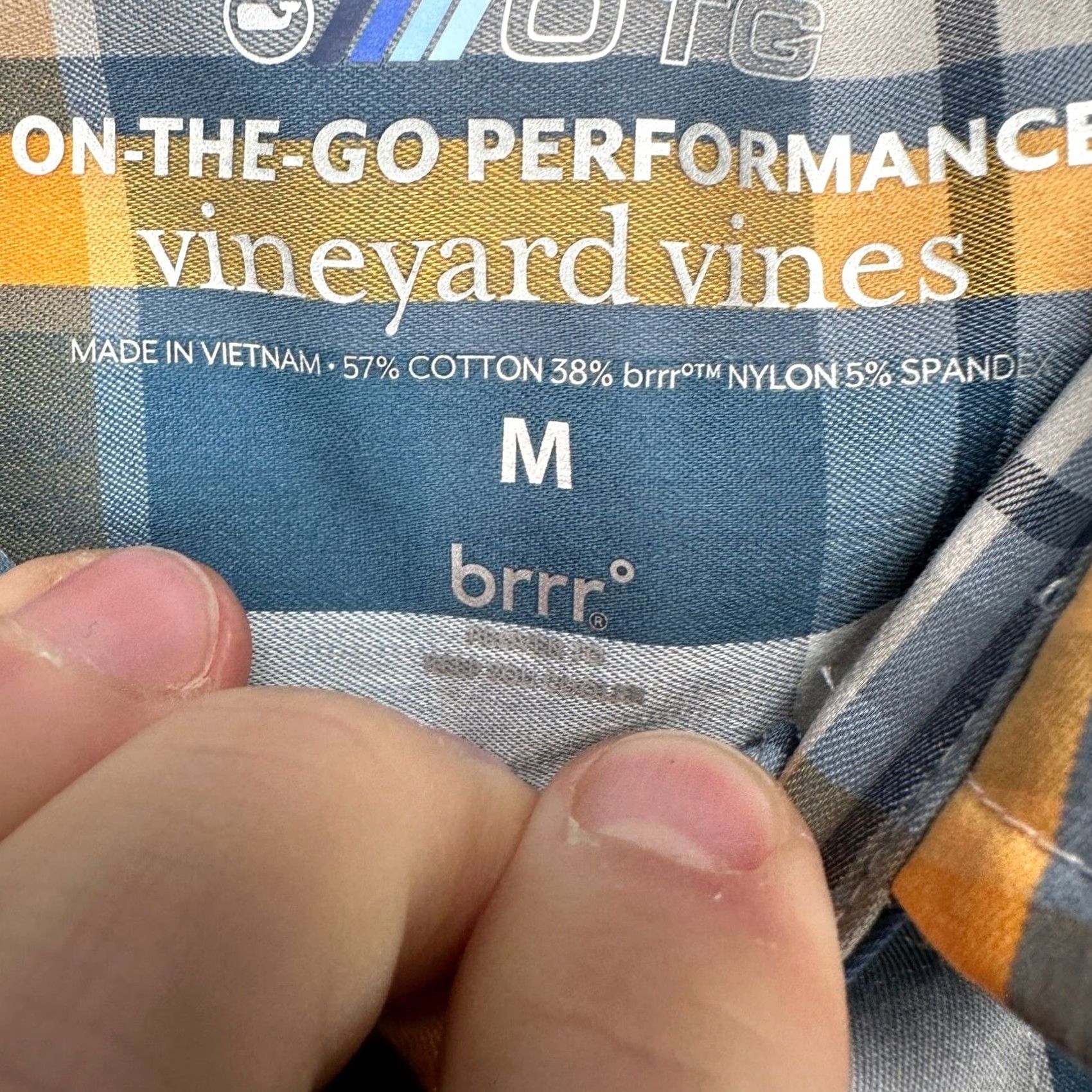 Vineyard Vines Vineyard Vines On The Go Shirt Men M Blue Plaid Button-Up OTG NEW Size US M / EU 48-50 / 2 - 5 Thumbnail