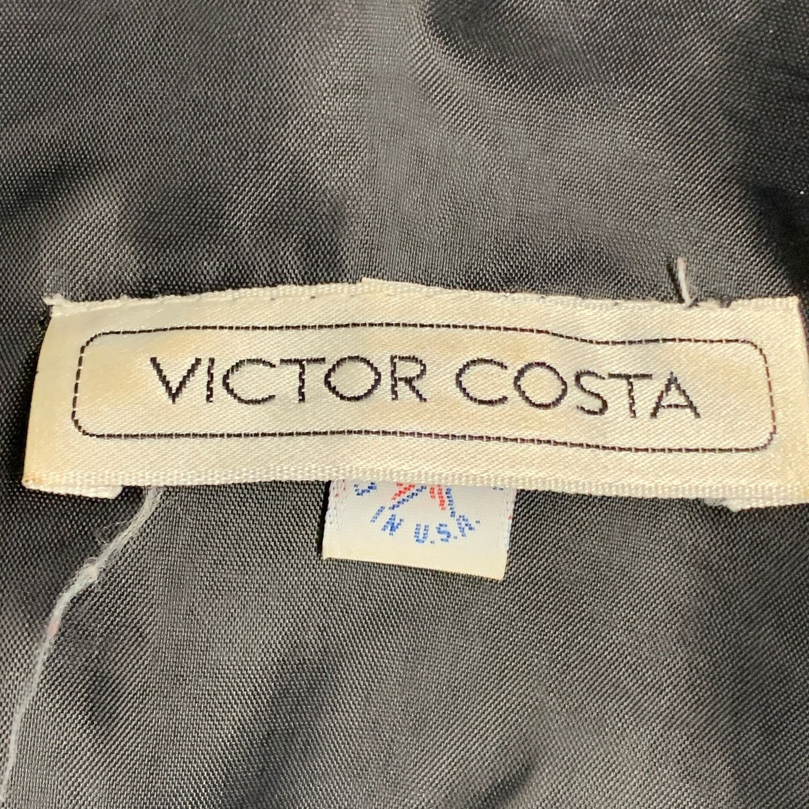 Other VICTOR COSTA Vintage Black Wool Twill Midi Cocktail Dress Size M / US 6-8 / IT 42-44 - 5 Thumbnail
