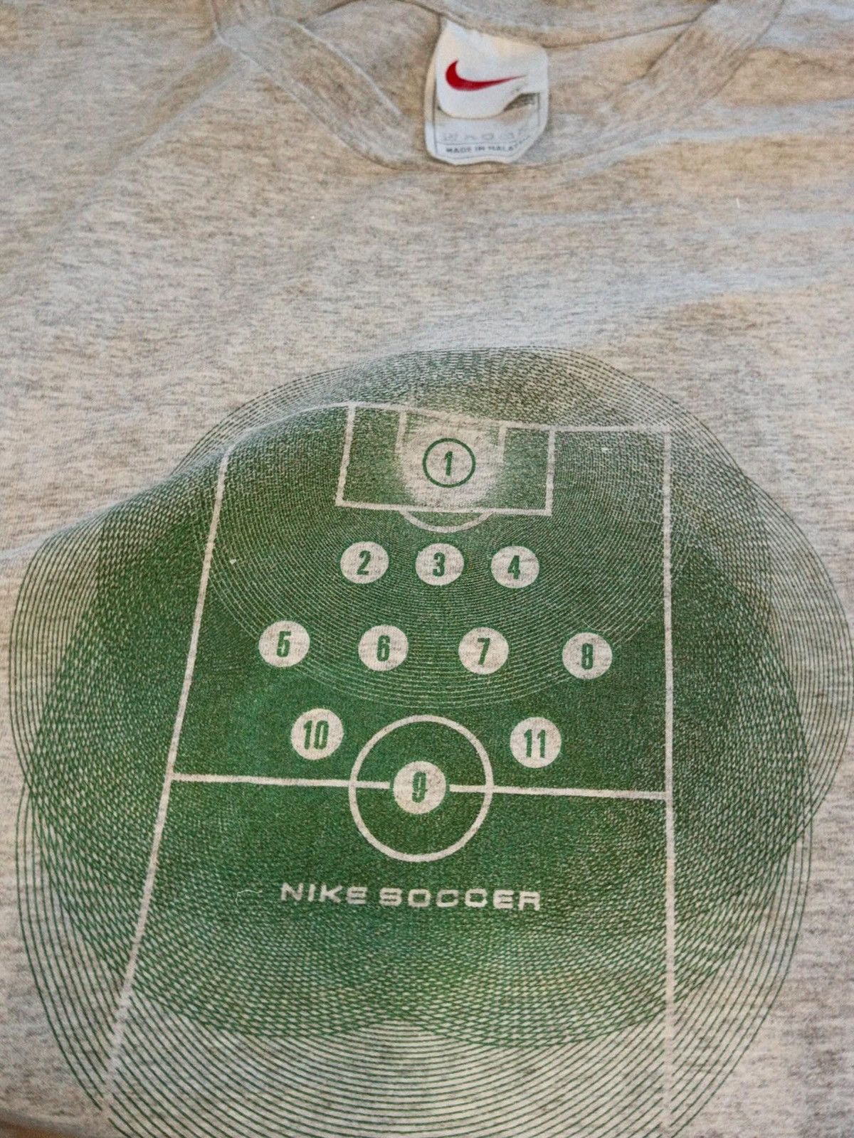 Nike Vintage Nike Soccer "3-4-2-1" 90's T-shirt Size US L / EU 52-54 / 3 - 1 Thumbnail