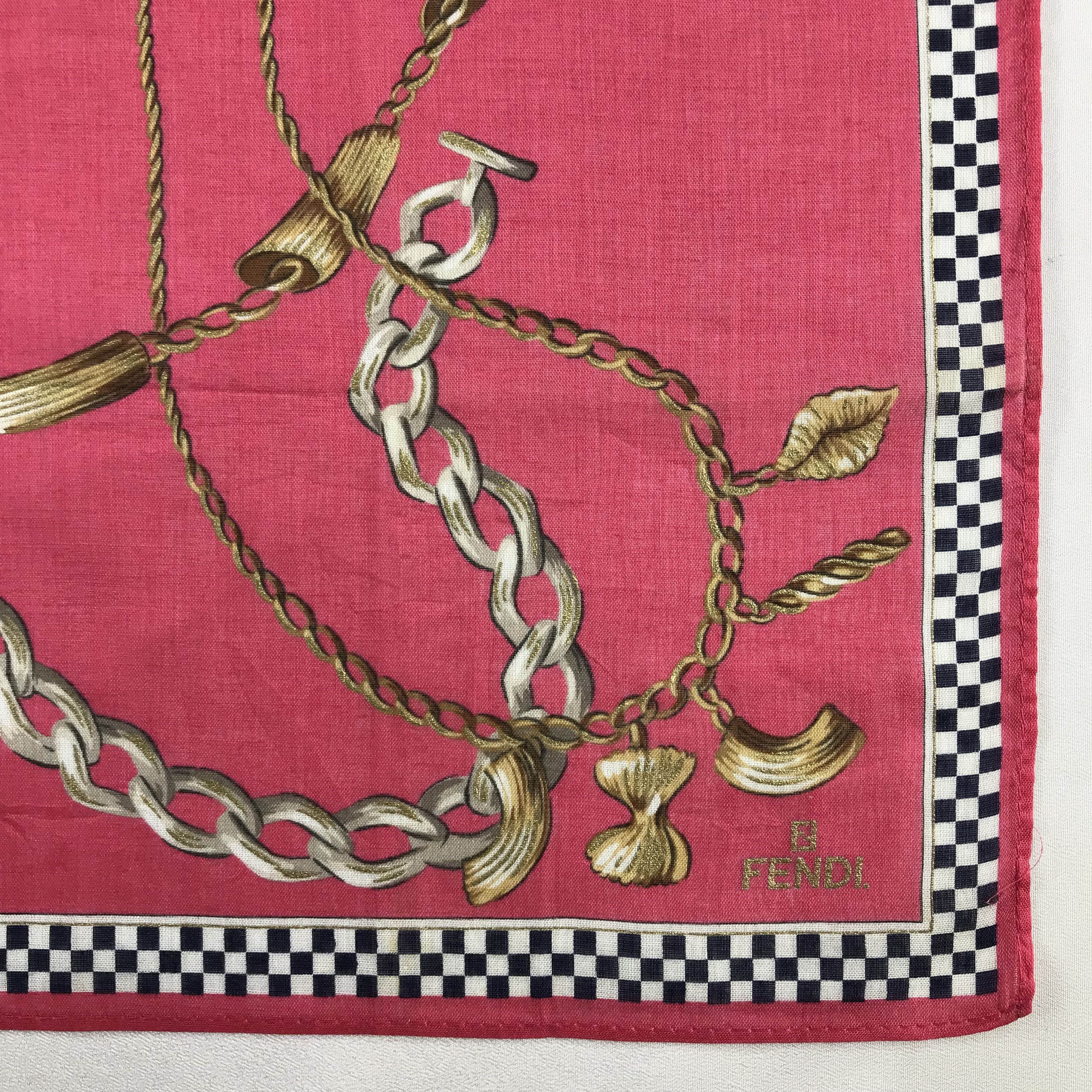 Vintage FeNdI Handkercheif / Bandana / Neckerchief C533 Size ONE SIZE - 5 Thumbnail