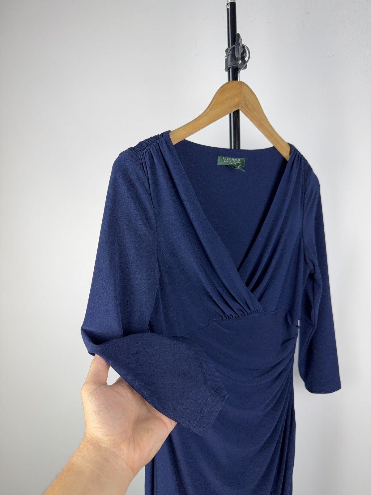 Polo Ralph Lauren Vintage 00s Luxury Polo Ralph Lauren Blue Sexy Dress Retro Size S / US 4 / IT 40 - 6 Thumbnail