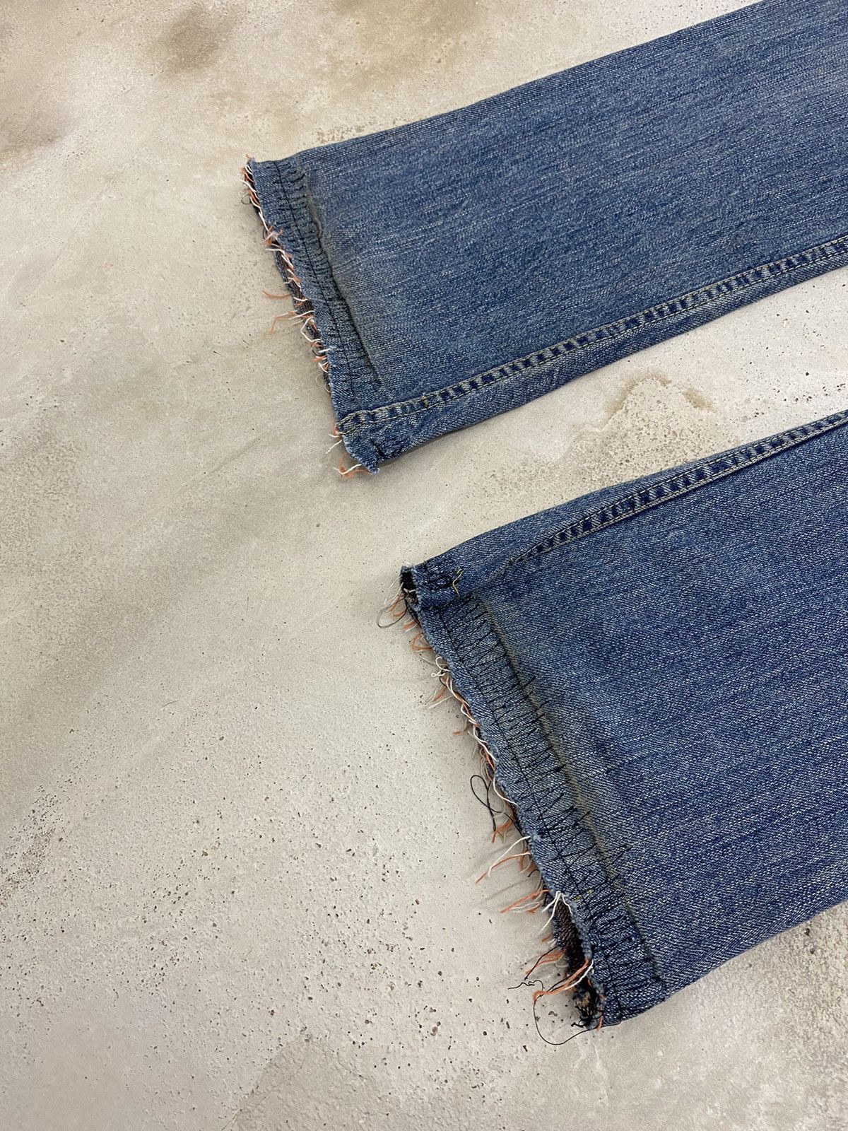 If Six Was Nine × Japanese Brand × Le Grande Bleu (L.G.B.) Flare Distressed Denim Orange Mud Jean Size US 30 / EU 46 - 12 Thumbnail