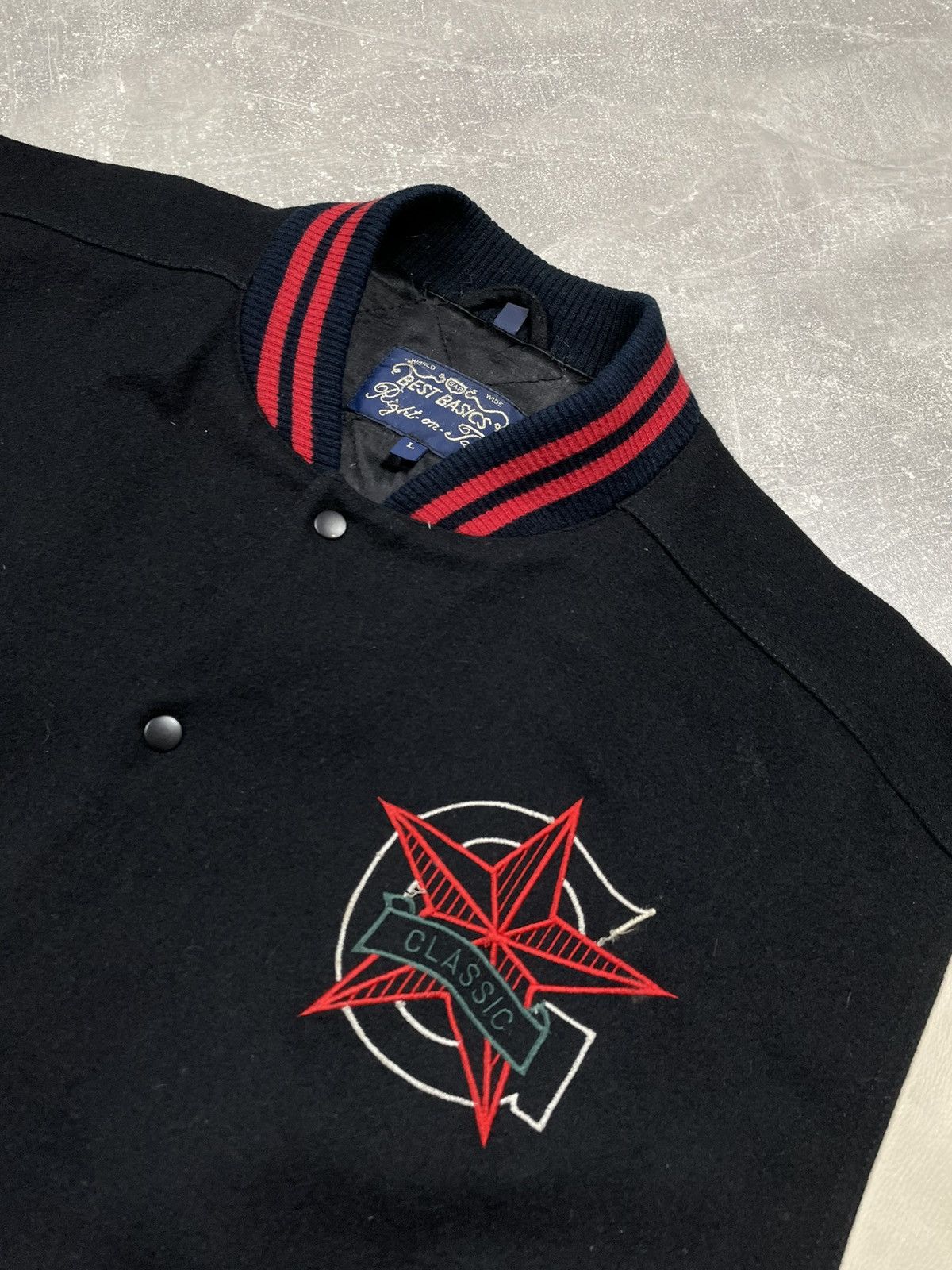 Gap × Vintage Vintage GAP Wool / Leather Universal Varsity Jacket 90s Size US L / EU 52-54 / 3 - 5 Thumbnail