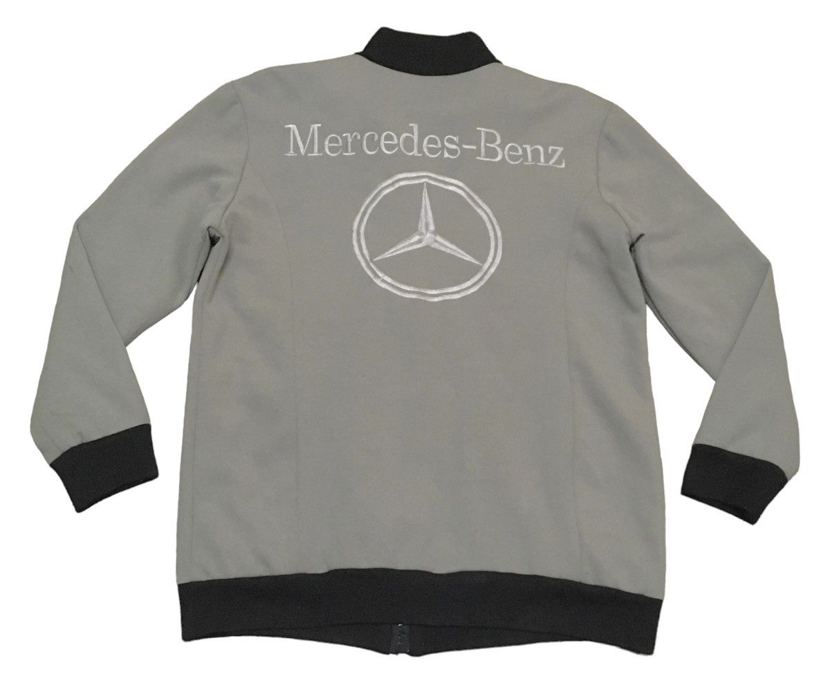 image of Mercedes Benz x Racing Design Vintage Brand Mercedes-Benz Zipper Jacket 1990S in Grey (Size XL)