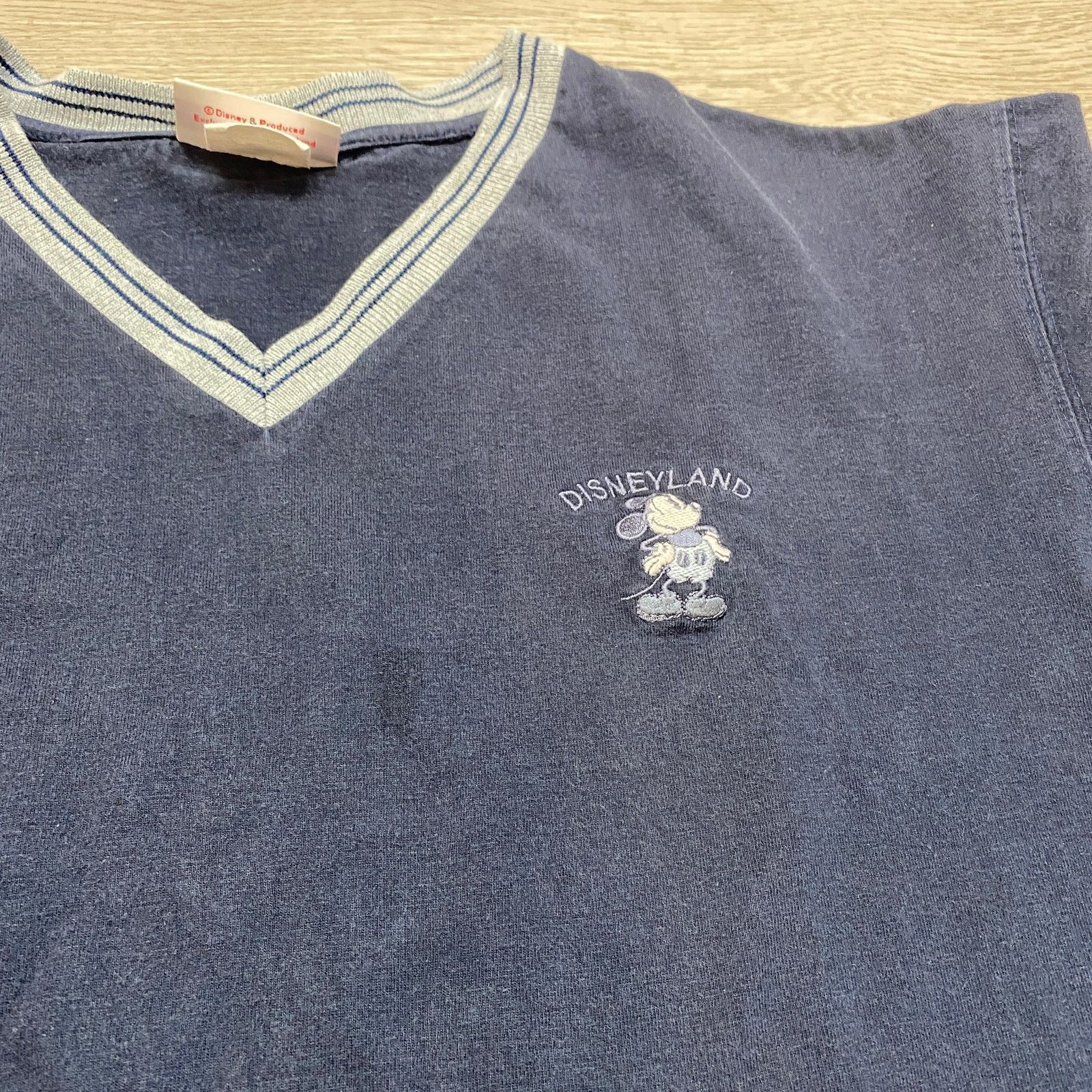 Disney × Vintage VTG Disneyland Mickey Mouse Embroidered V Neck Shirt Large Size US L / EU 52-54 / 3 - 9 Thumbnail