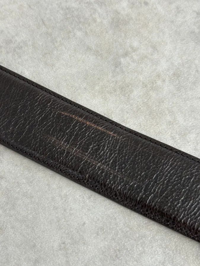 Yves Saint Laurent AW2003 Yves Saint Laurent Brown Leather Silver Buckle Belt Size ONE SIZE - 11 Thumbnail