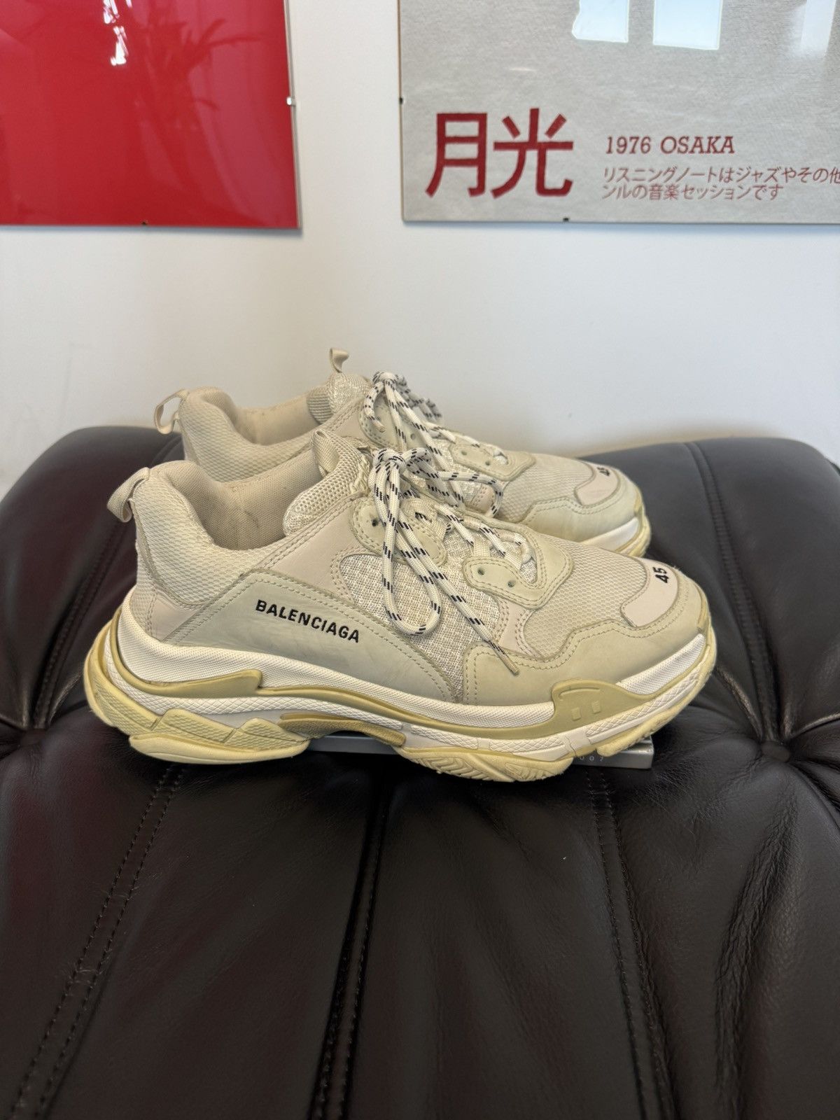 Balenciaga Balenciaga Triple S Biege Oversize Designer Shoes Luxury Size US 12 / EU 45 - 3 Thumbnail