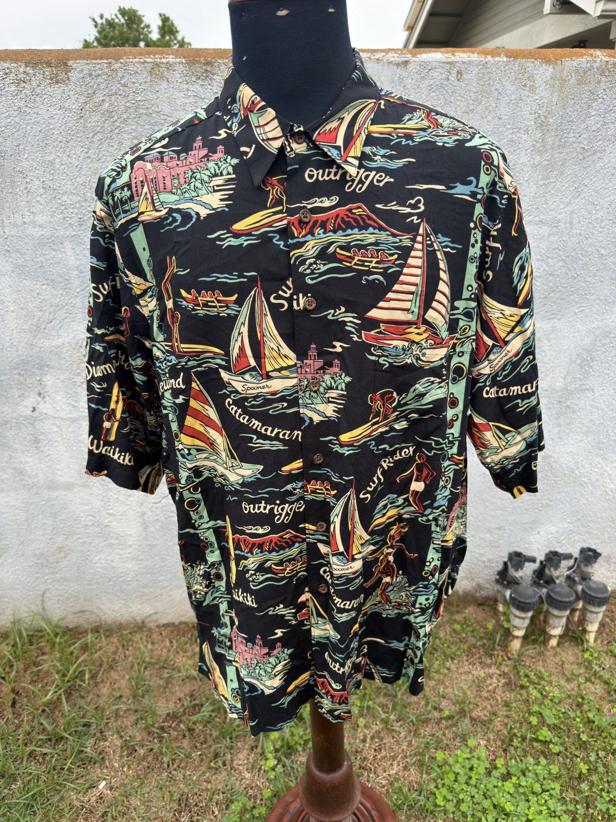 Reyn Spooner PreOwned Reyn Spooner Alfred Shaheen 100% Rayon Men's XL Size US XL / EU 56 / 4 - 1 Thumbnail