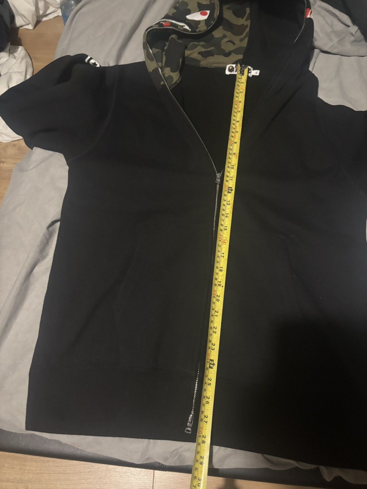 Bape Bape black half camo shark full zip hoodie Size US XL / EU 56 / 4 - 15 Thumbnail