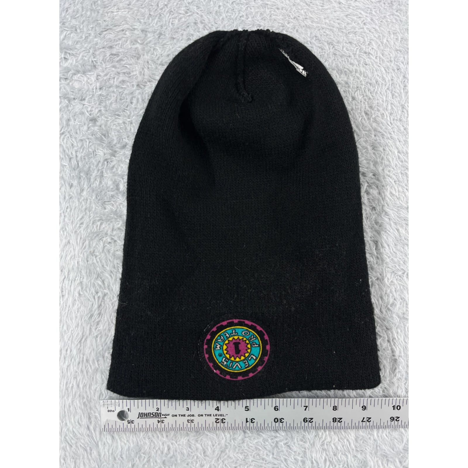 Levi's Levi's Pro Team Beanie Toque Adult One Size Black Knit Embroidered Acrylic Size ONE SIZE - 5 Thumbnail