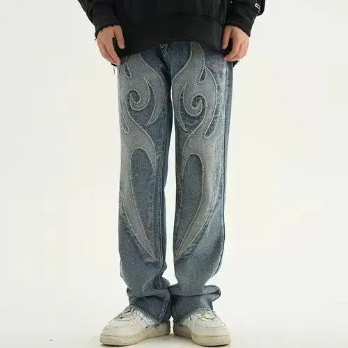 Other Embroidery Casual Denim Pants Men Size US 27 - 4 Thumbnail