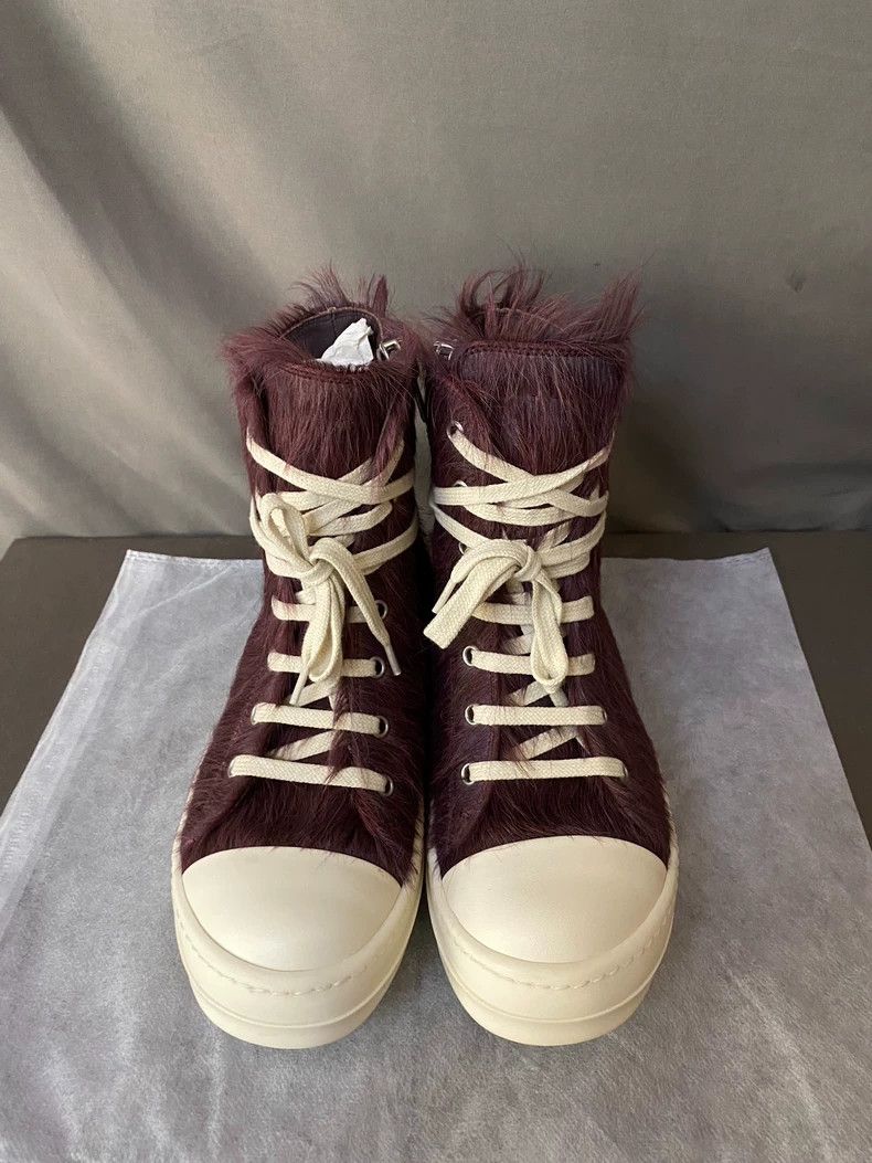 Rick Owens Rick Owens Main Line Purple Horse Hair Converse shoes Size US 5.5 / IT 35.5 - 2 Thumbnail