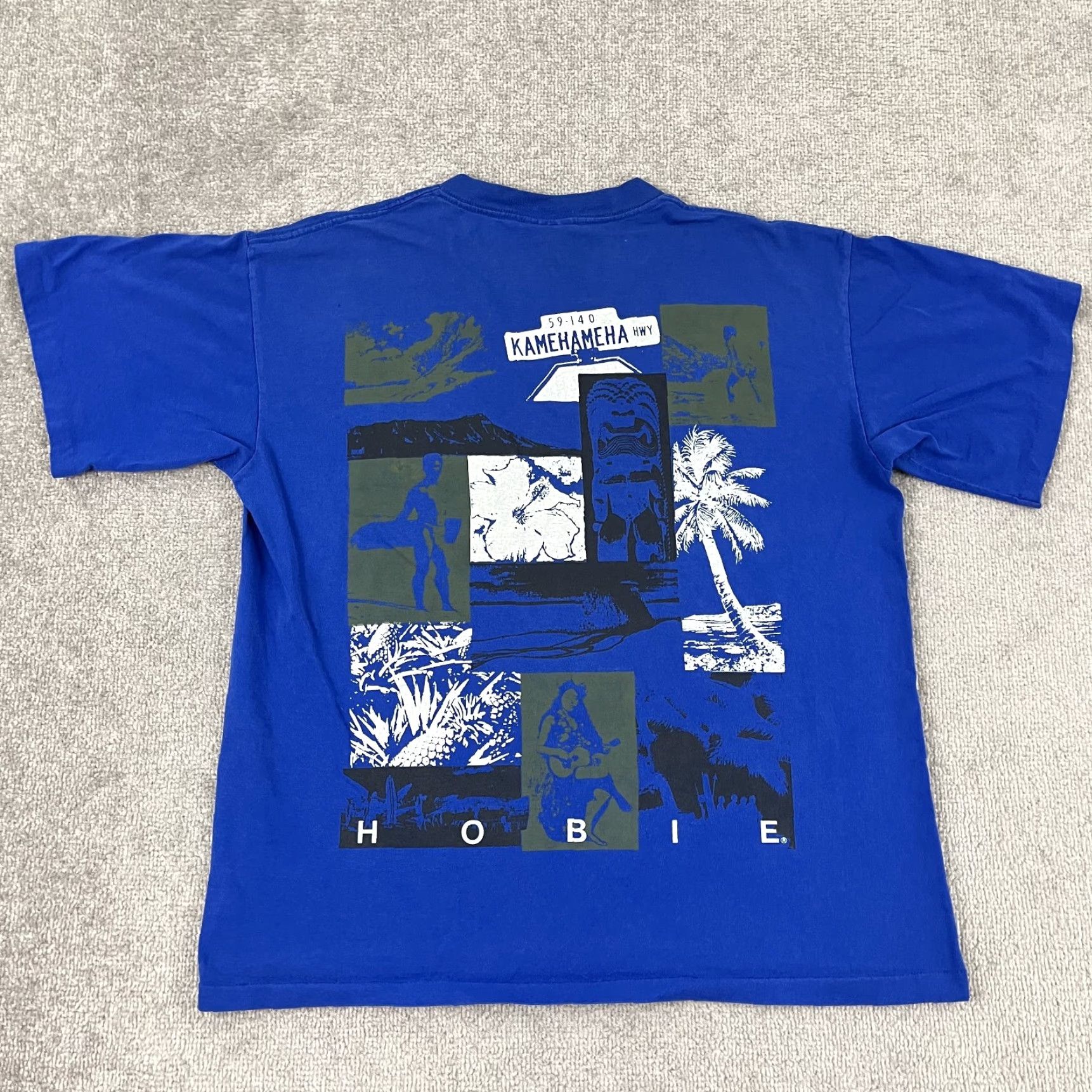 Vintage VINTAGE Hobie Shirt Mens Large Blue Hawaiian Surf Skate Beach Graphic T Made in USA Size US L / EU 52-54 / 3 - 2 Thumbnail