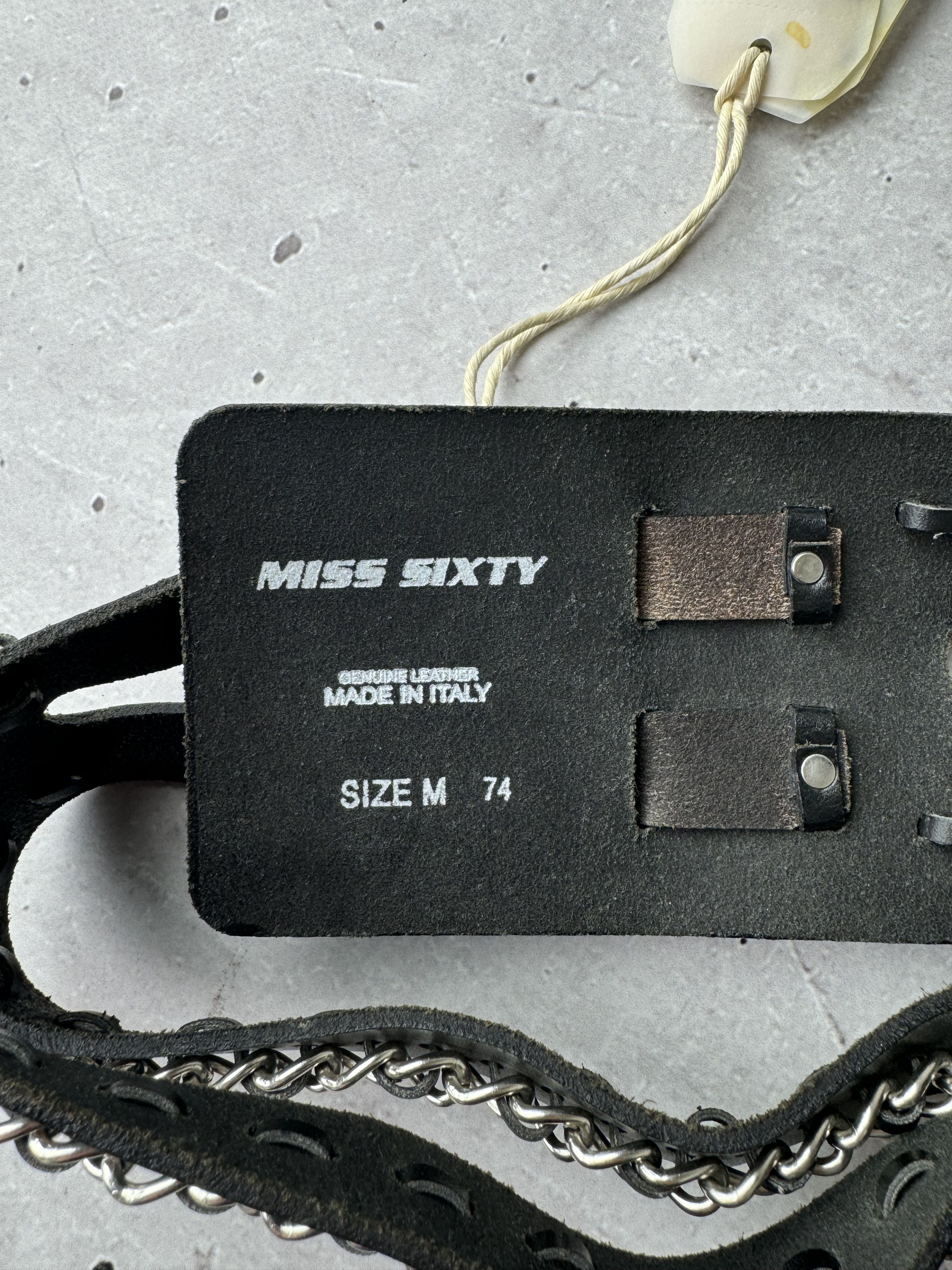 Miss Sixty Miss Sixty Vintage Leather Belt Iron Chain Size ONE SIZE - 5 Thumbnail