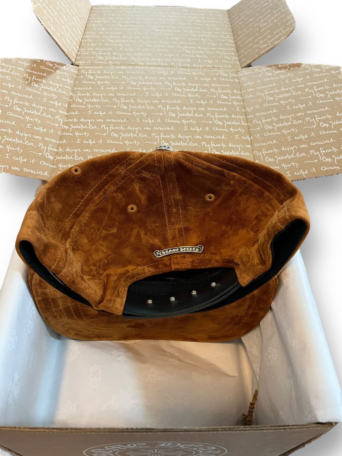 Chrome Hearts Chrome Hearts 5-Panel Brown Suede Dagger Hat (Unopened) Size ONE SIZE - 9 Thumbnail