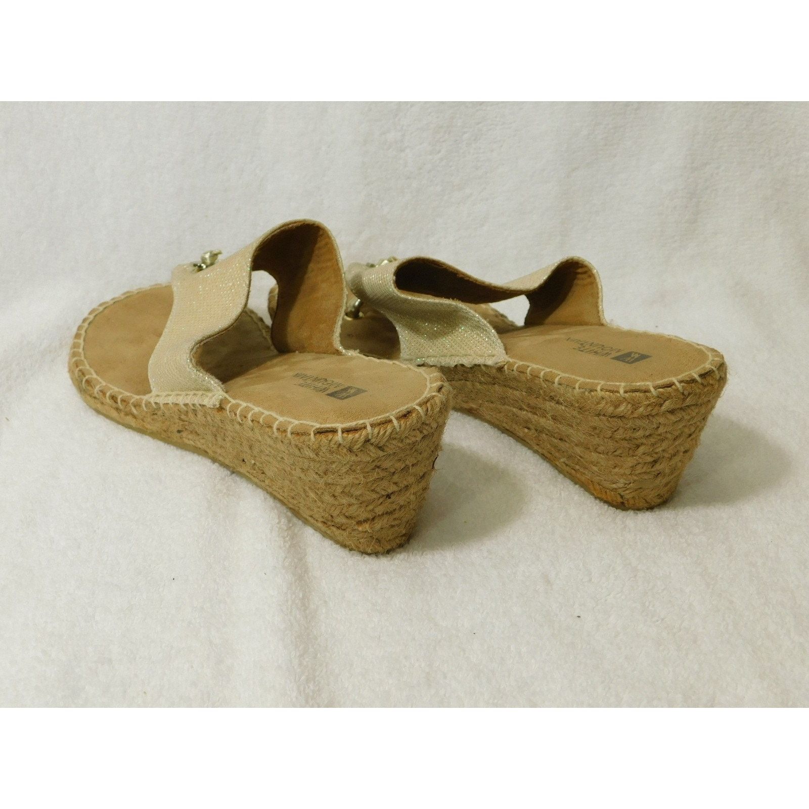 Other White Mountain Light Gold Wedge Heel Sandle Shoes - 7.5 M Size US 7.5 / IT 37.5 - 3 Thumbnail