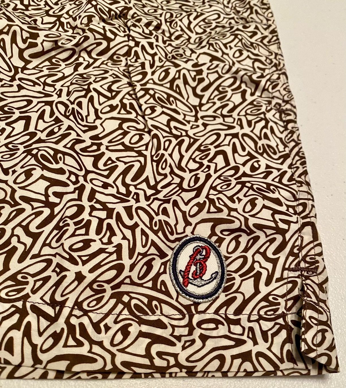 Brioni Brioni 🇮🇹 Oxblood Logo Script SeaMaster Resort Swim Trunk NWT Size US 34 / EU 50 - 17 Thumbnail