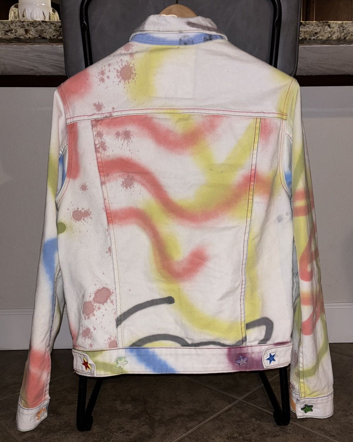 Asspizza × Designer 2021 Asspizza Painted White Denim Jacket Men’s Medium 1/1 Size US M / EU 48-50 / 2 - 5 Thumbnail