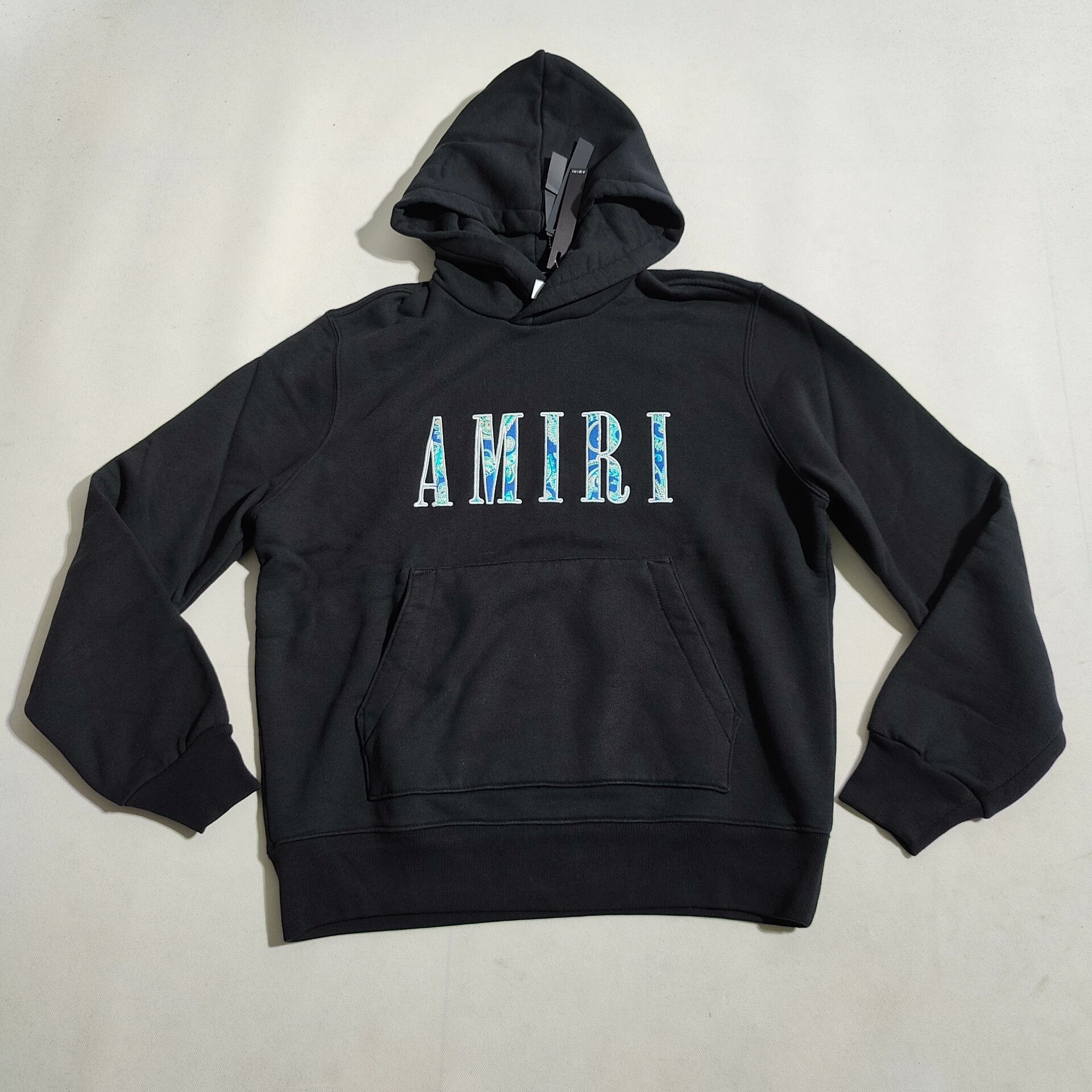 Amiri amiri black graphic hoodie with blue lettering Size US S / EU 44-46 / 1 - 1 Thumbnail