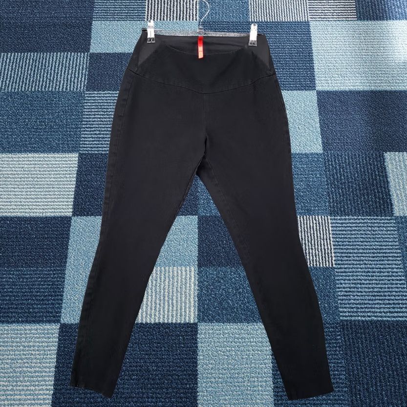 Spanx Spanx Leggings Womens M Black Stretch Twill Pants Ankle Zip Pull On Size 32" / US 10 / IT 46 - 1 Thumbnail