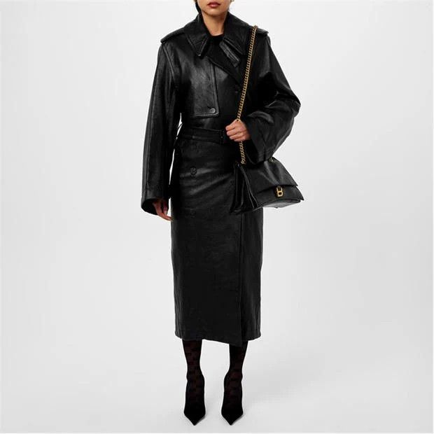 Balenciaga o1g2r1mq0924 Coats in Black Size S / US 4 / IT 40 - 3 Thumbnail