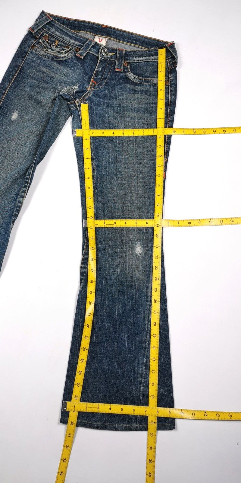 True Religion Bootcut Flare True Religion Distressed Jeans Size 26" / US 2 / IT 38 - 11 Thumbnail